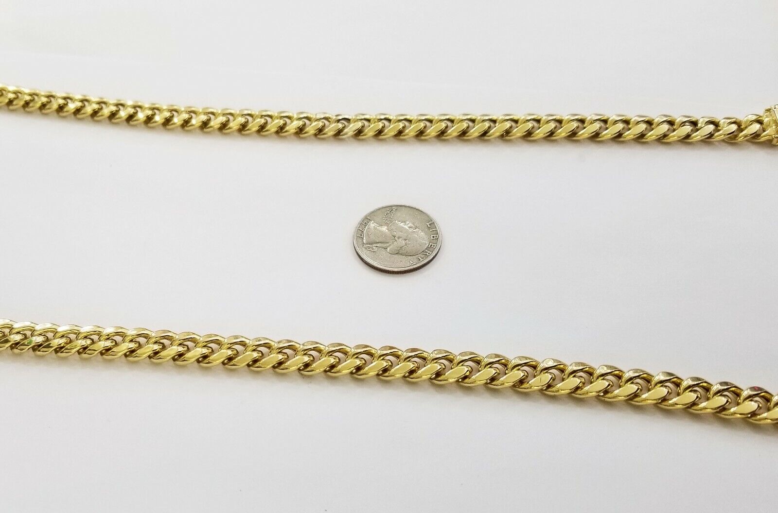 14k REAL Yellow Gold Necklace 26" Inch 10mm Miami Cuban Box Lock Men 14kt - GoldenlinQ