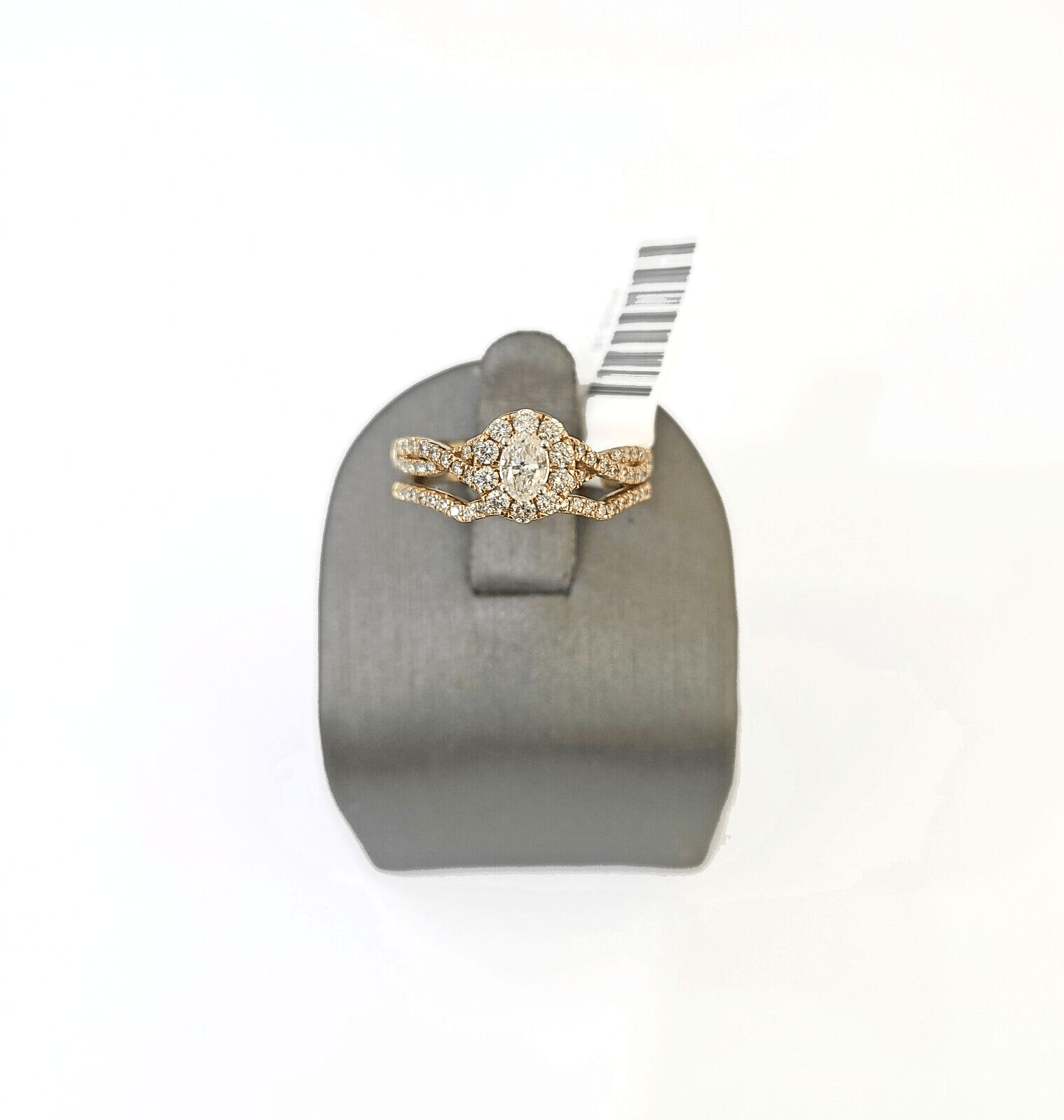 14k Rose Gold Diamond Bridal Ring Band Set Ladies Wedding Real Engagement - GoldenlinQ