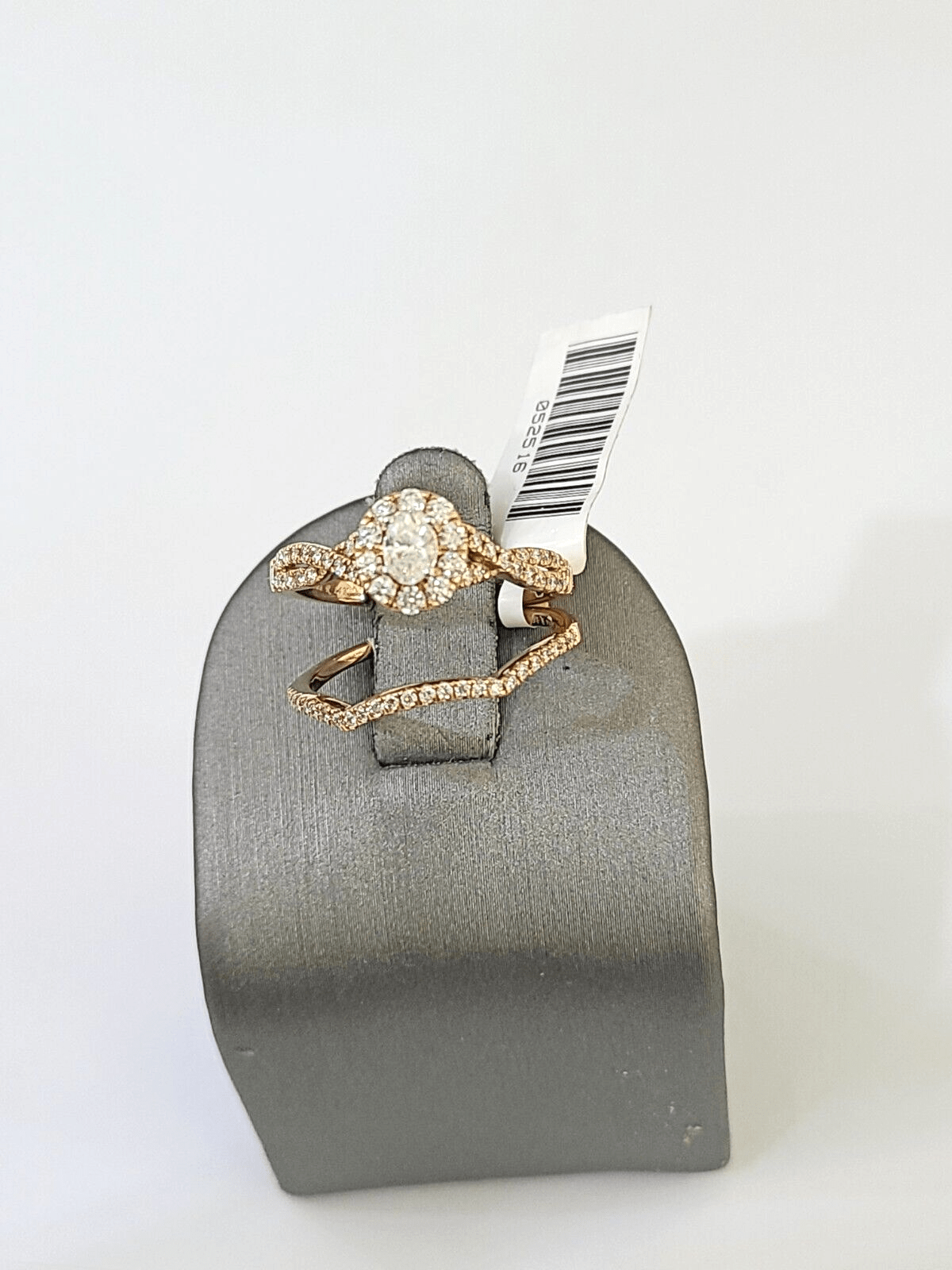 14k Rose Gold Diamond Bridal Ring Band Set Ladies Wedding Real Engagement - GoldenlinQ