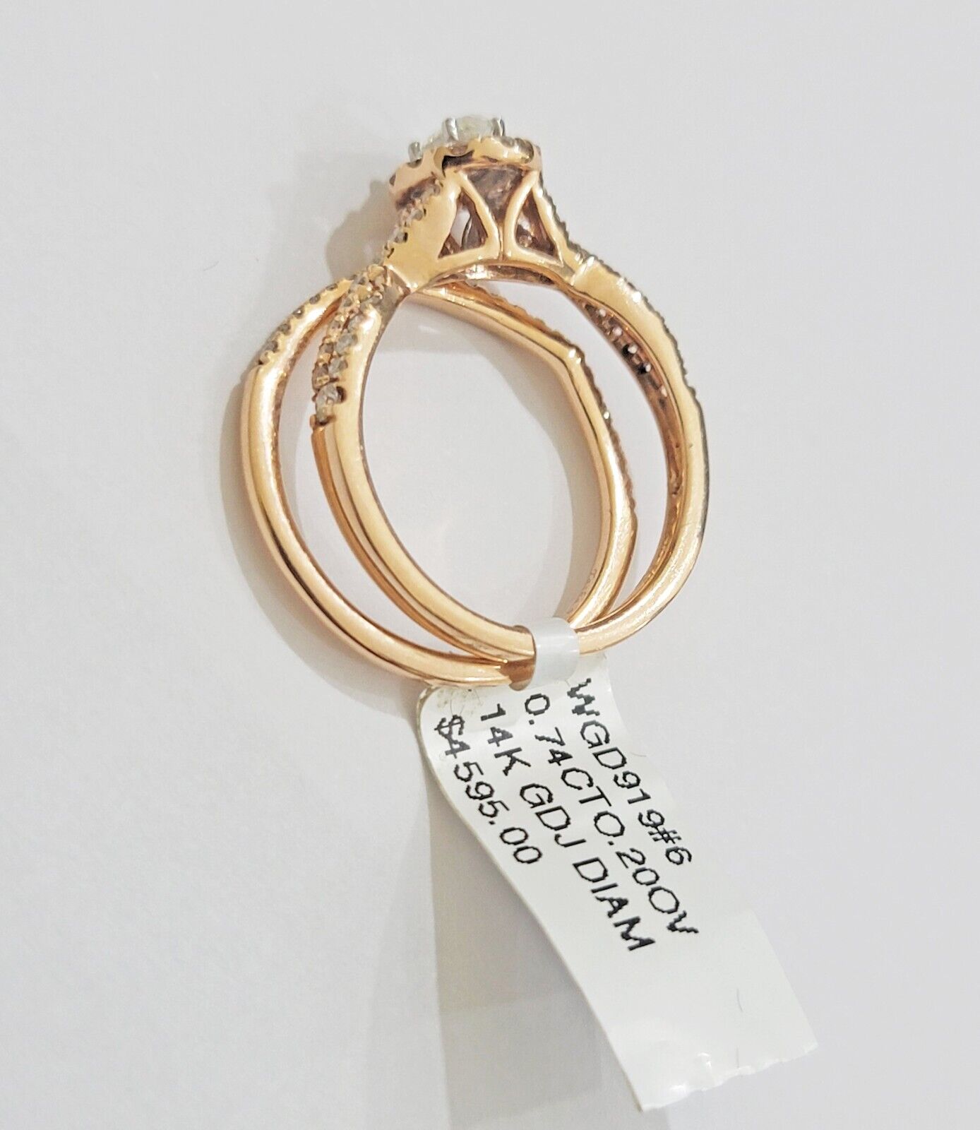 14k Rose Gold Diamond Ring Band Set Ladies Wedding Engagement Anniversary ,Solid - GoldenLinQ