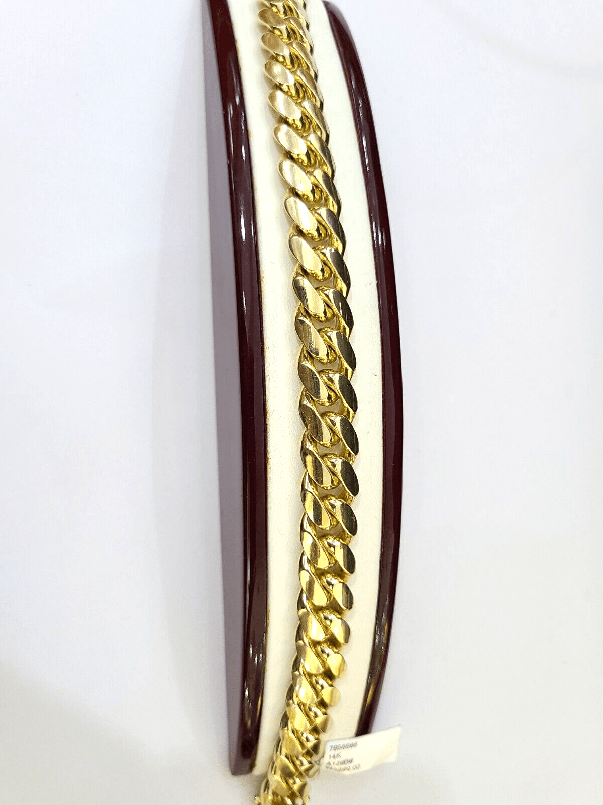 14K Solid Gold Miami Cuban Bracelet 9.5" Inch 13mm 14K Box Clasp Link - GoldenlinQ