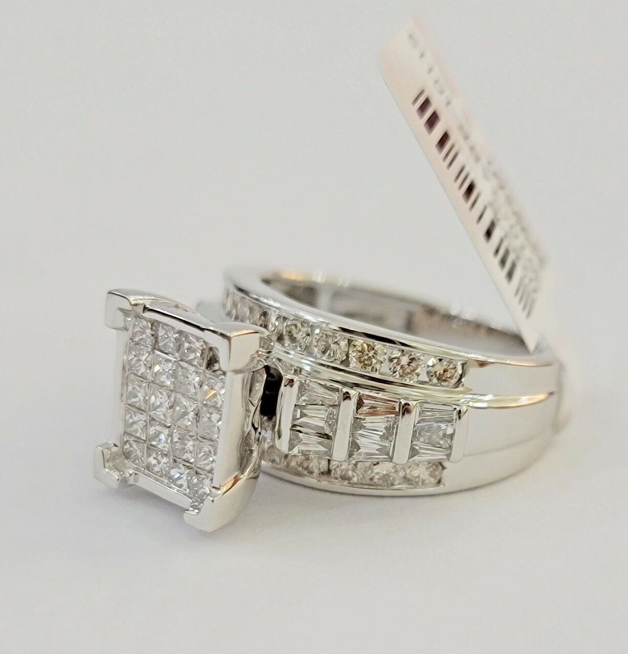 14k white Gold Natural Diamond Ladies Ring 1CT Diamond Real Women's Ring Band - GoldenlinQ