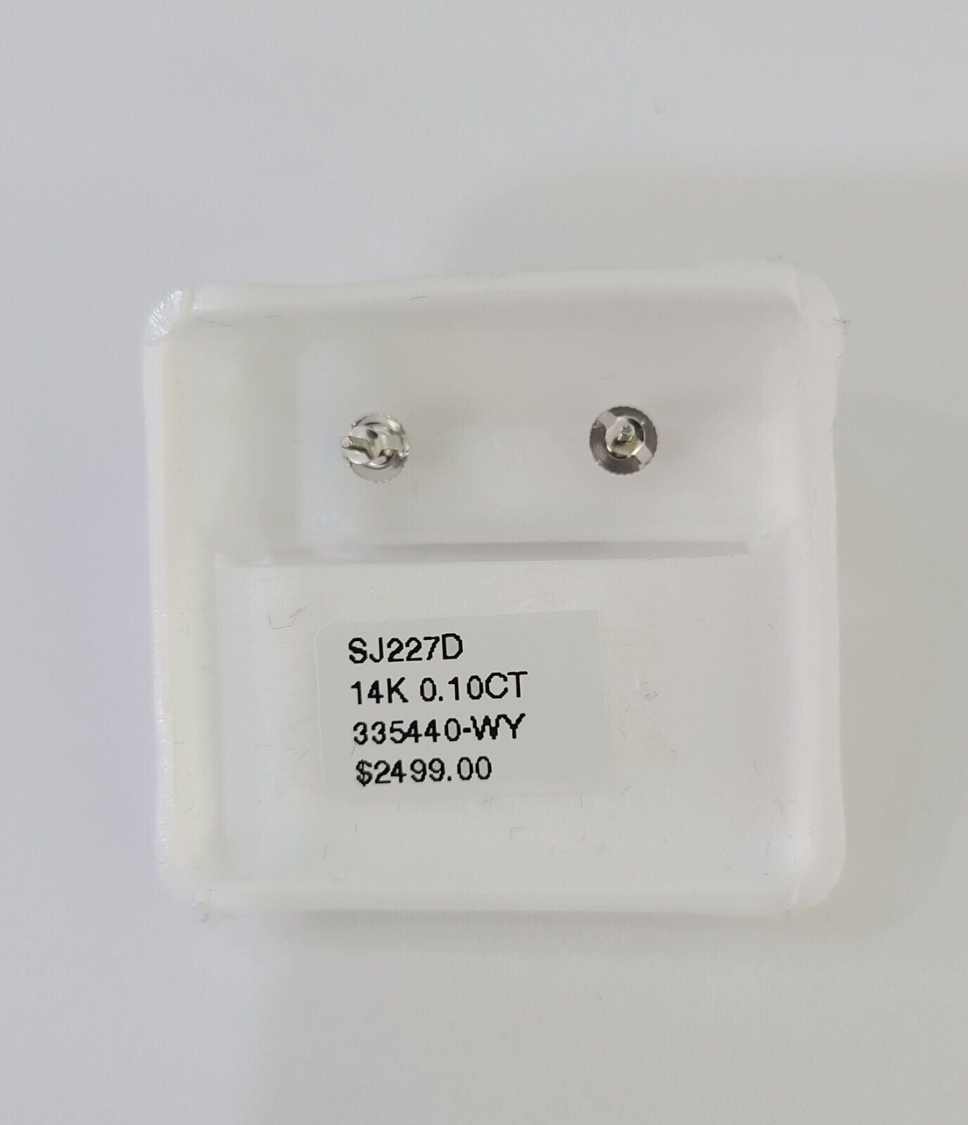 14k White Yellow Gold Heart Earrings Diamond screw - back Women Men Studs Natural - GoldenlinQ