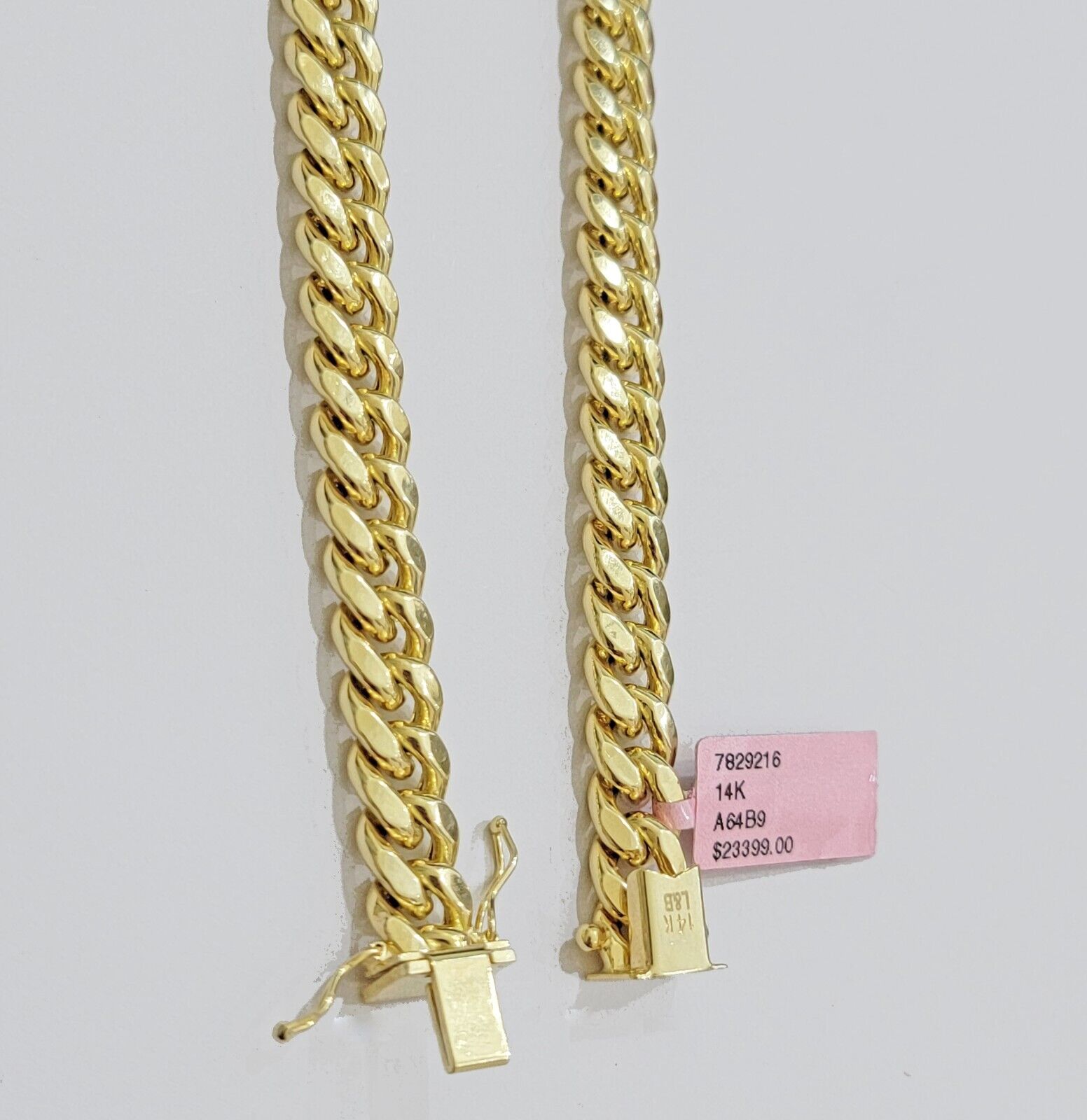 14k Yellow Gold Chain Miami Cuban Link Necklace 9mm 18 - 30 Inch Real 14KT Men's - GoldenLinQ