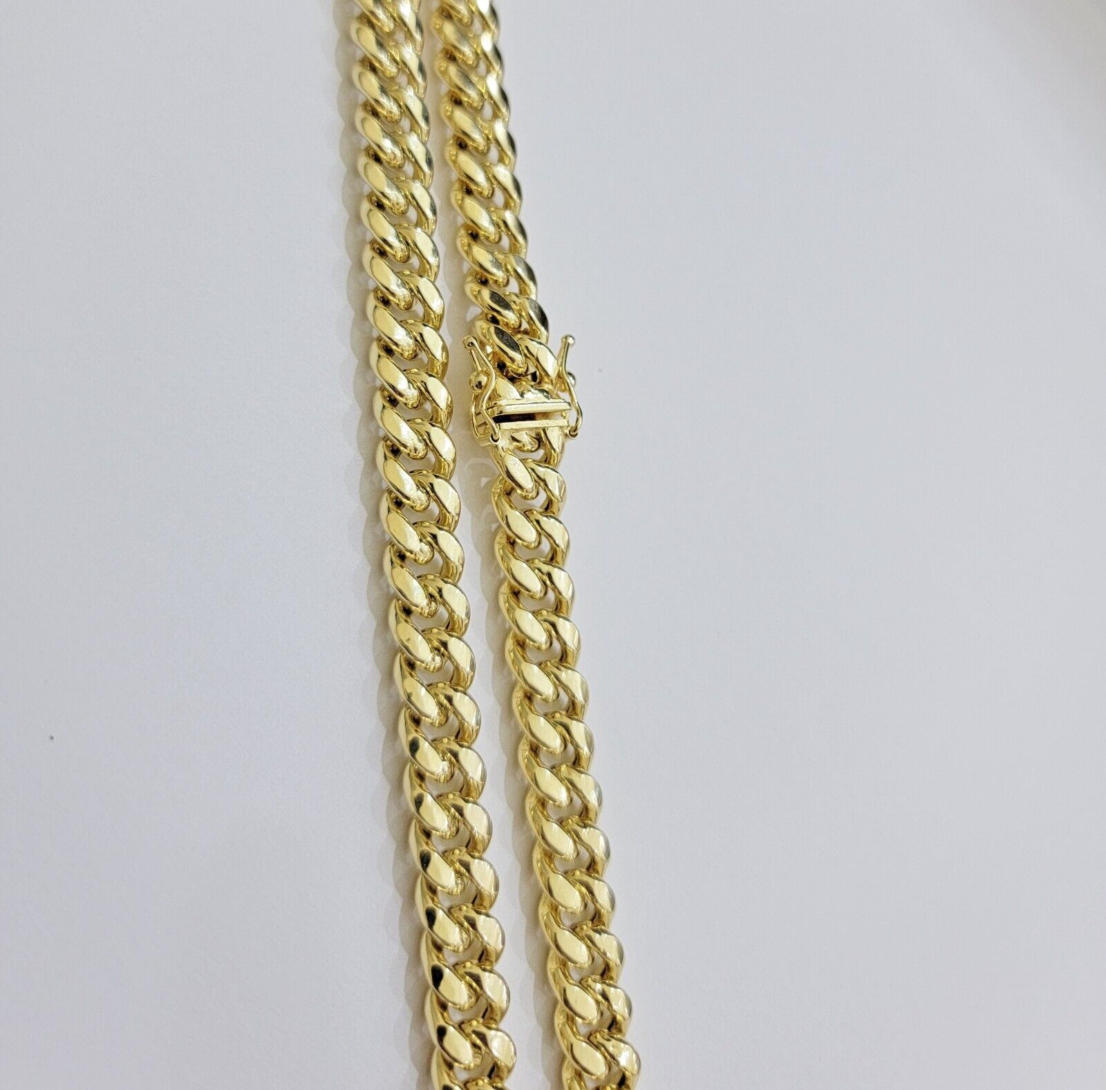 14k Yellow Gold Chain Necklace 8mm Miami Cuban Link 20 - 30 Inch REAL 14KT MEN'S - GoldenLinQ