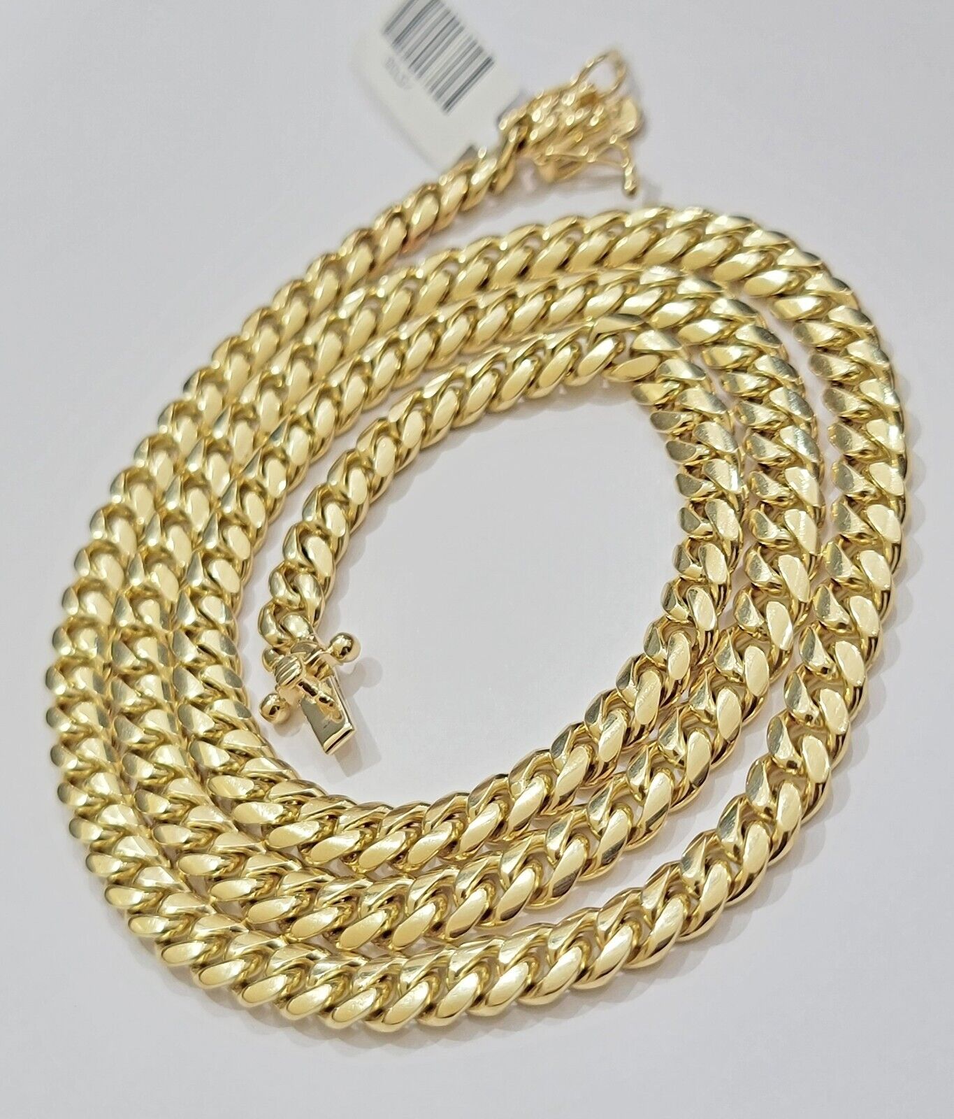 14k Yellow Gold Chain Necklace Miami Cuban Solid Link 6mm 20" - 30" REAL 14KT Men - GoldenLinQ