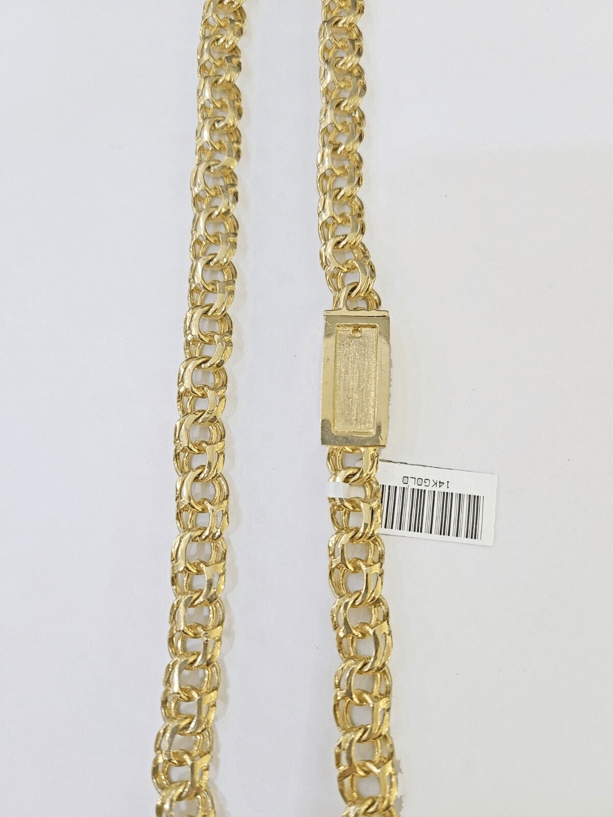 14k Yellow Gold Chino Link ID Necklace Chain 9mm 24Inch For Men's 14kt Gold