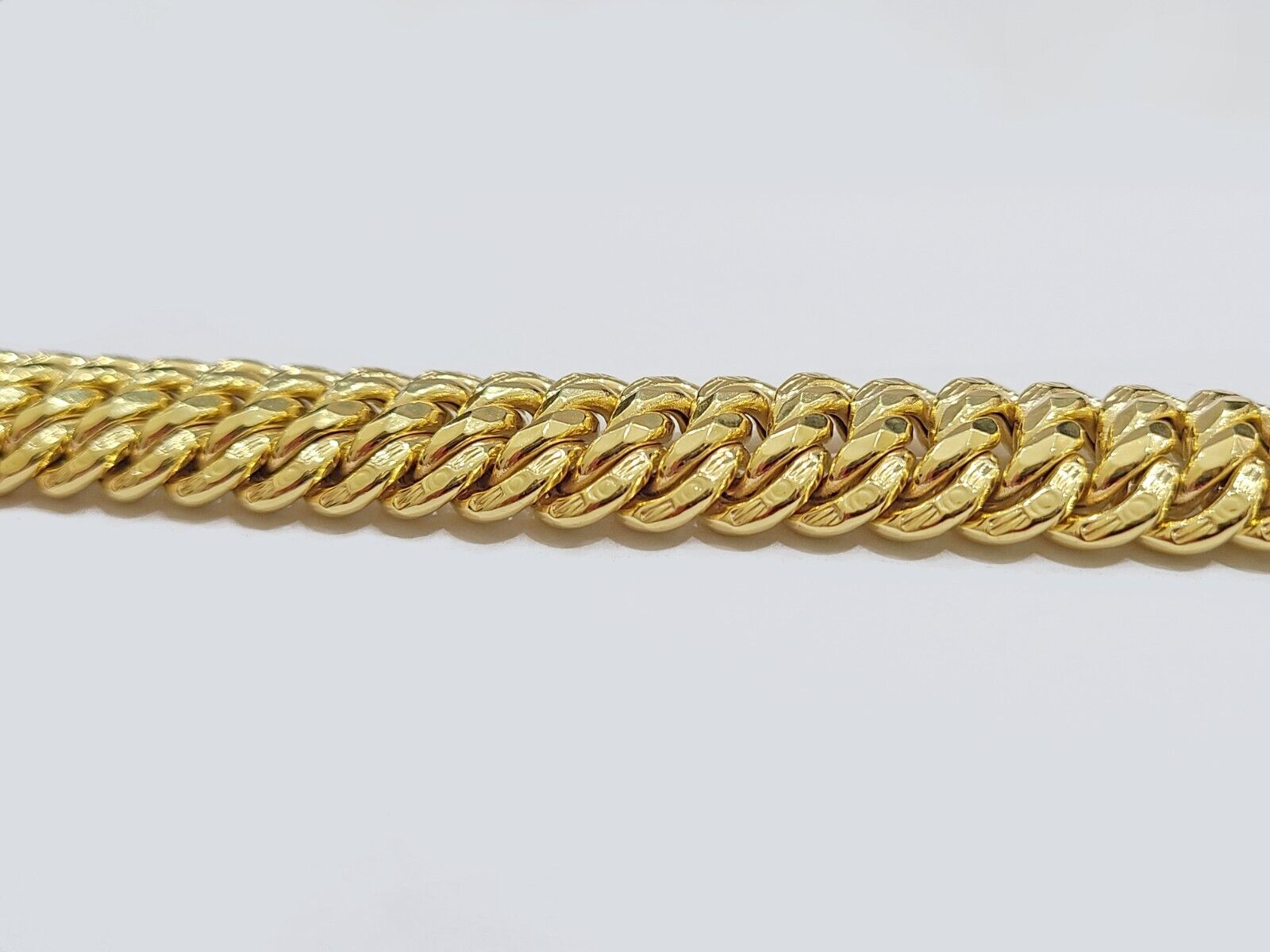 14k Yellow Gold Flat Byzantine Bracelet 7.5" Inch 17mm Real 14kt Box Lock Ladies - GoldenlinQ