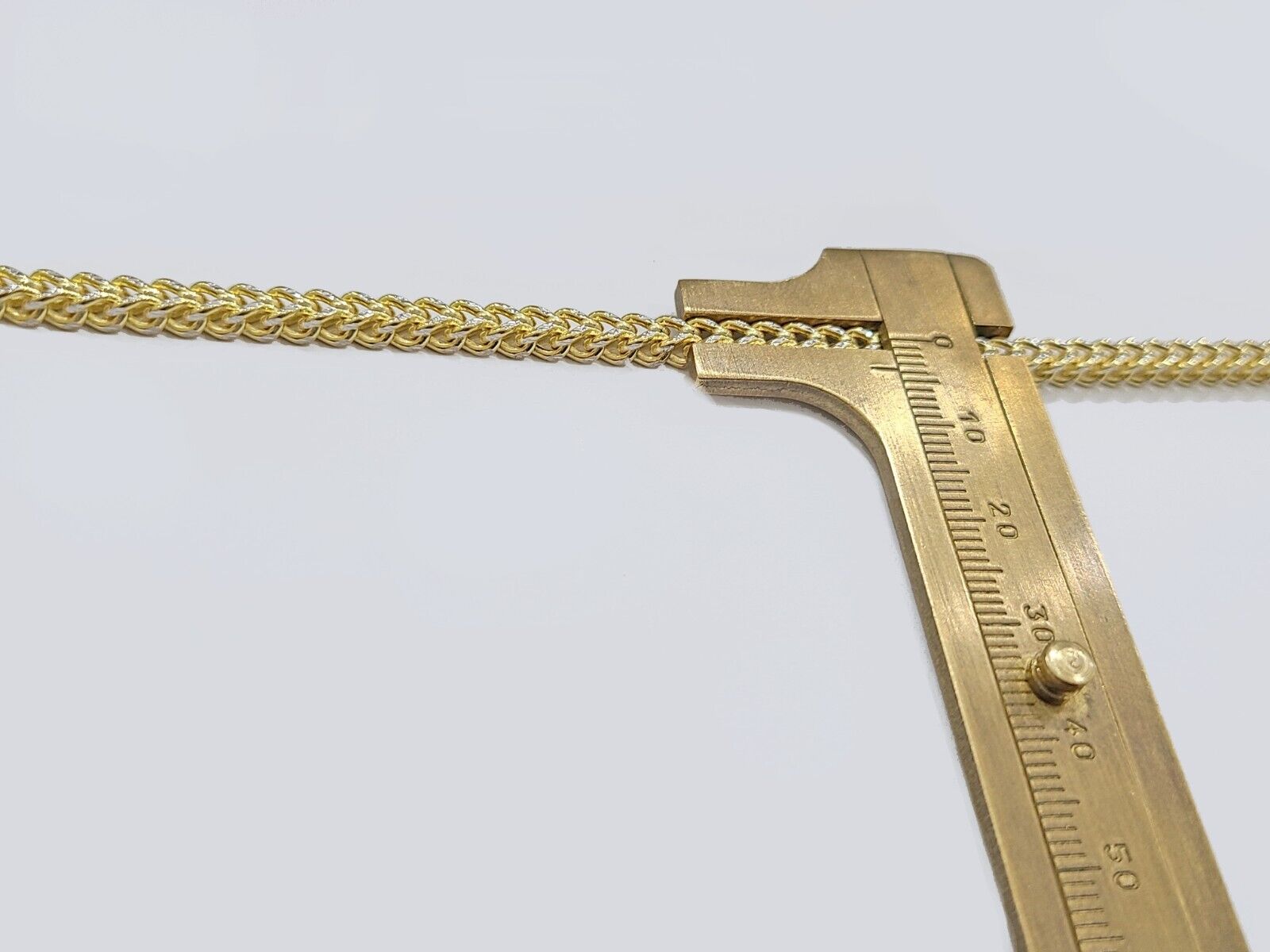 14k Yellow Gold Franco Chain Two - tone Necklace 4mm 22 Inch Diamond Cut 14kt SALE - GoldenLinQ