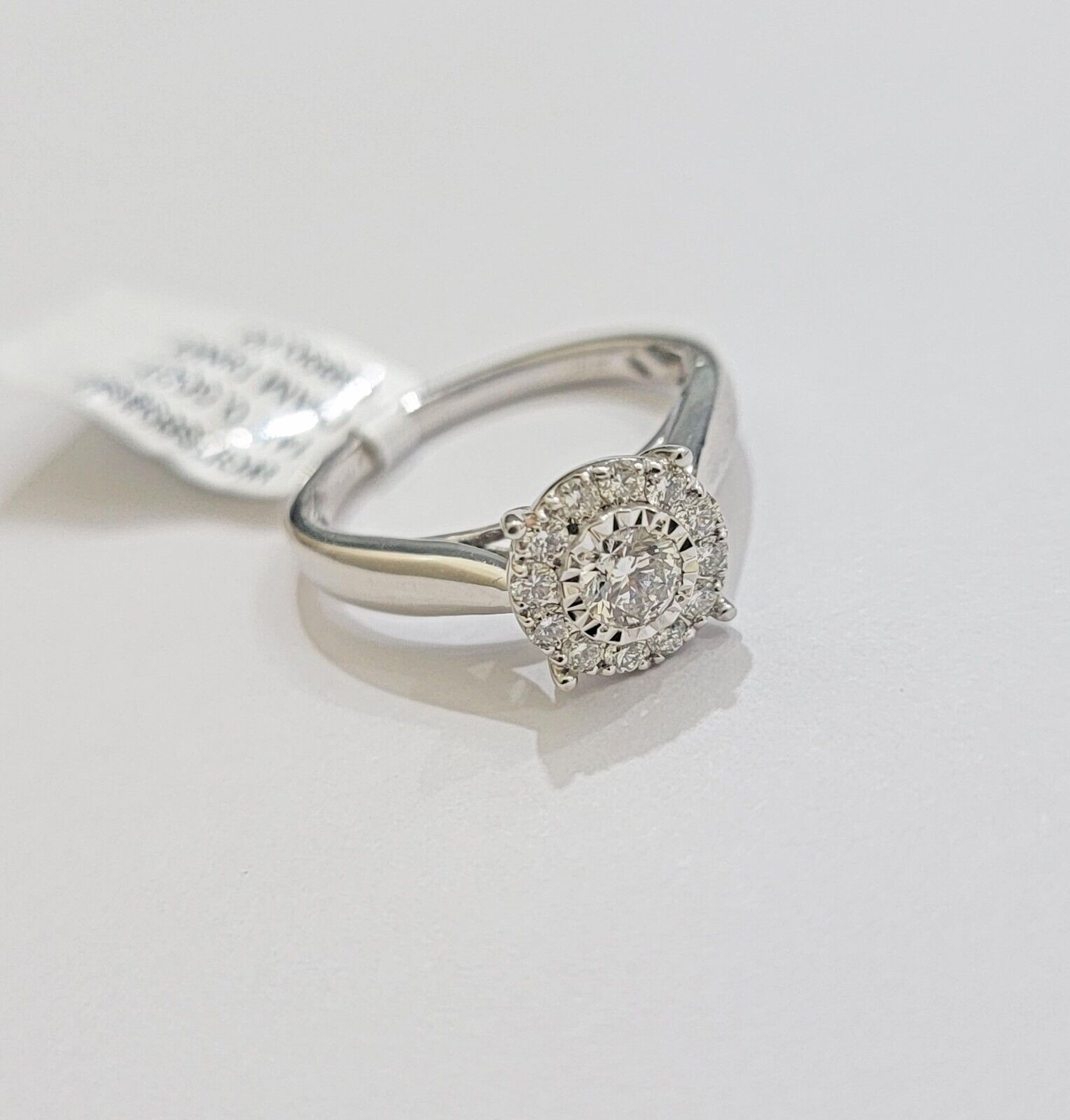 14k Yellow Gold Ladies Diamond Ring Wedding Engagement Women Solid Band REAL - GoldenlinQ