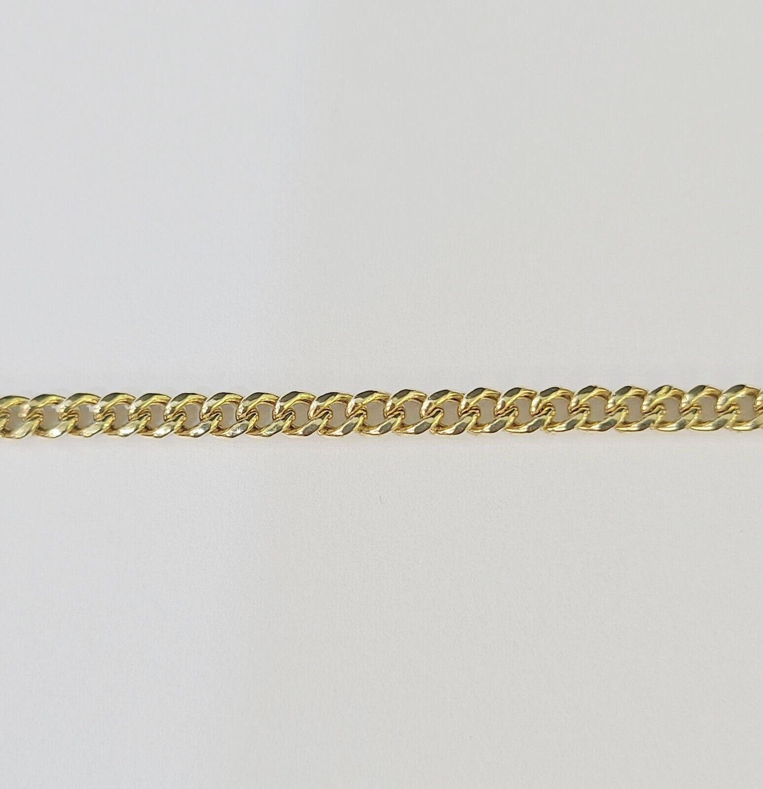 14K Yellow Gold Miami Cuban Bracelet 8" Inch 3mm Box Clasp Real Genuine - GoldenlinQ