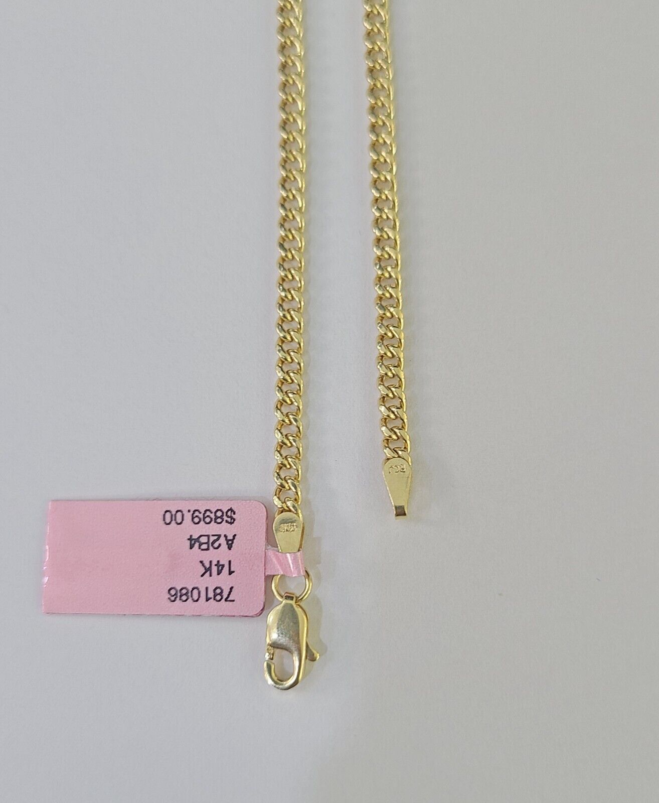 14K Yellow Gold Miami Cuban Bracelet 8" Inch 3mm Box Clasp Real Genuine - GoldenlinQ