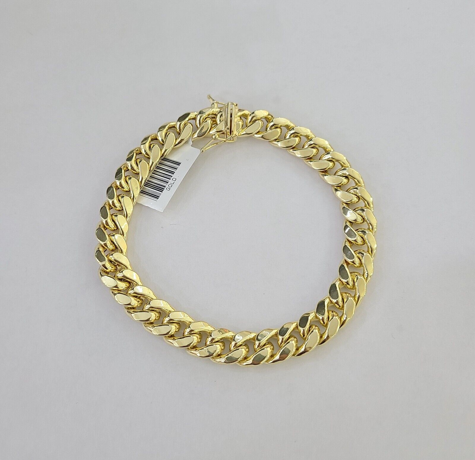 14K Yellow Gold Miami Cuban Bracelet 8.5" Inch 11mm Box Clasp Link Real 14Kt - GoldenlinQ
