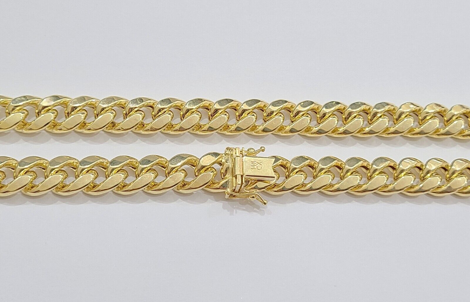 14k Yellow Gold Miami Cuban Link Chain 11mm 22" Necklace Box Lock Real - GoldenlinQ