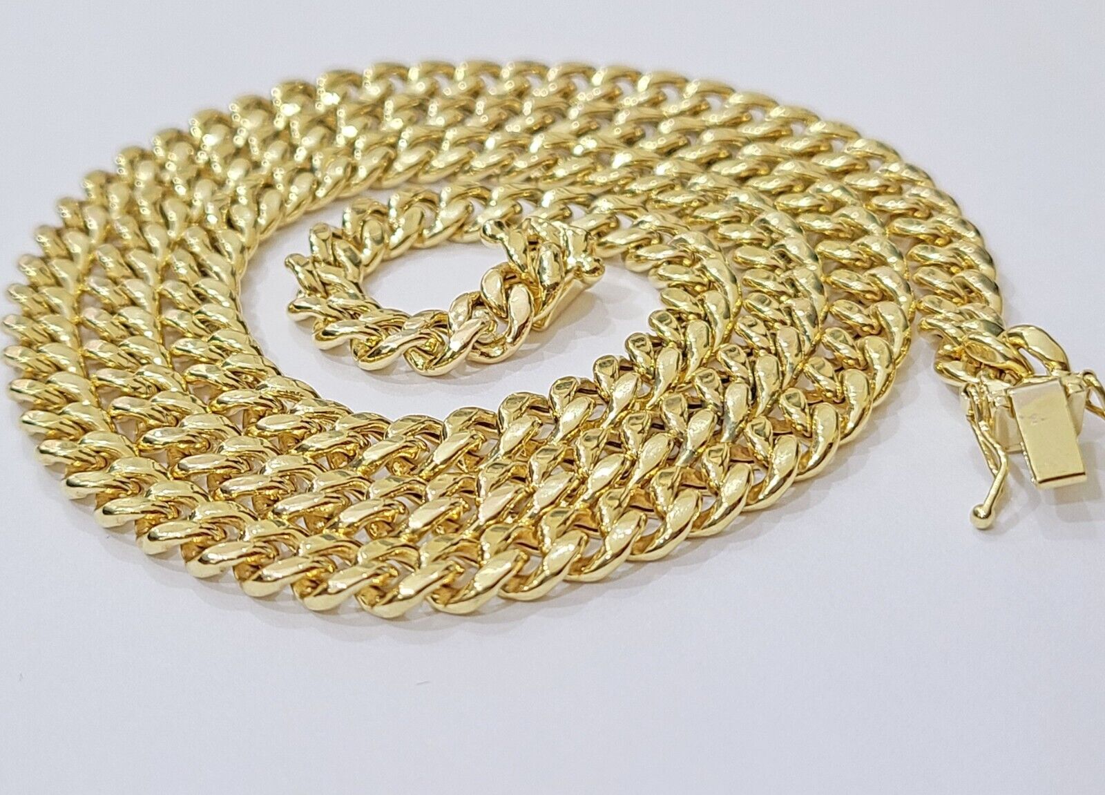 14k Yellow Gold Miami Cuban Link Chain 6mm 20" Necklace Box Lock REAL - GoldenLinQ