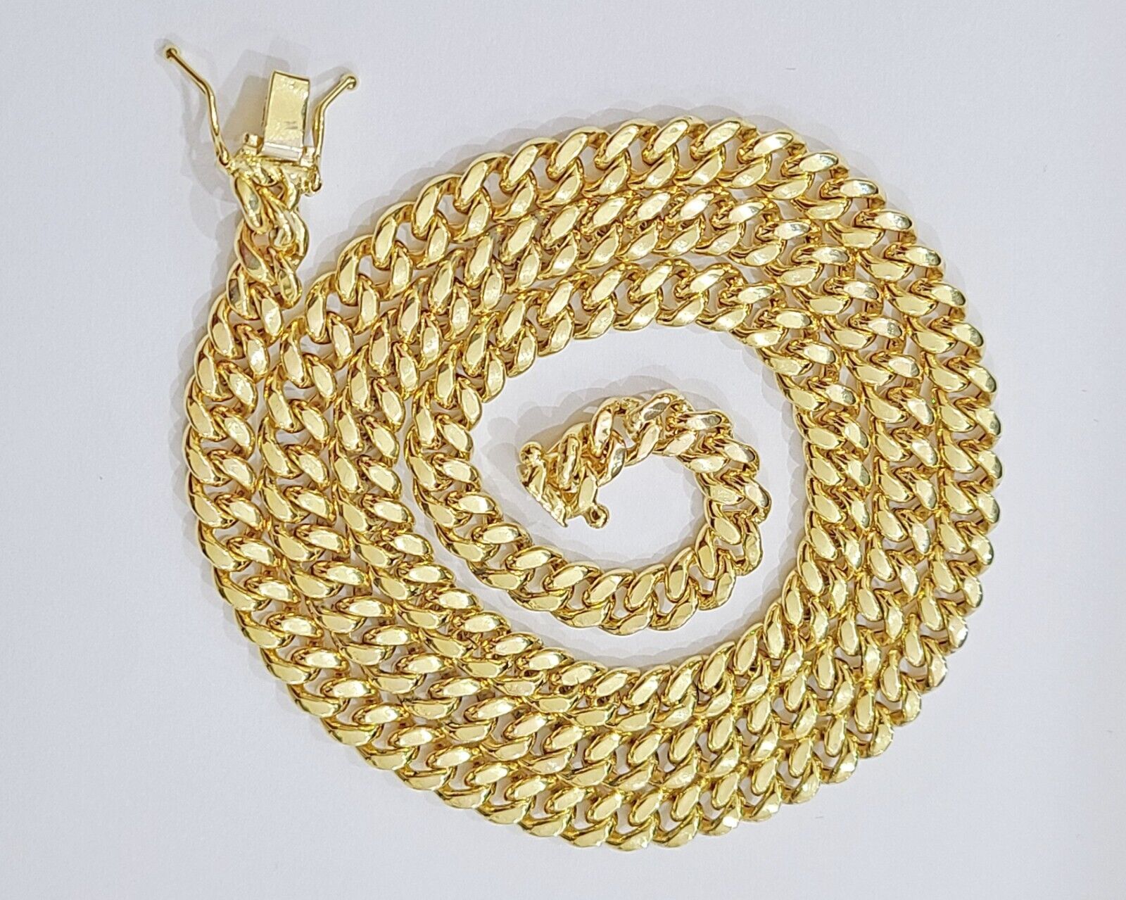 14k Yellow Gold Miami Cuban Link Chain 6mm 20" Necklace Box Lock REAL - GoldenLinQ