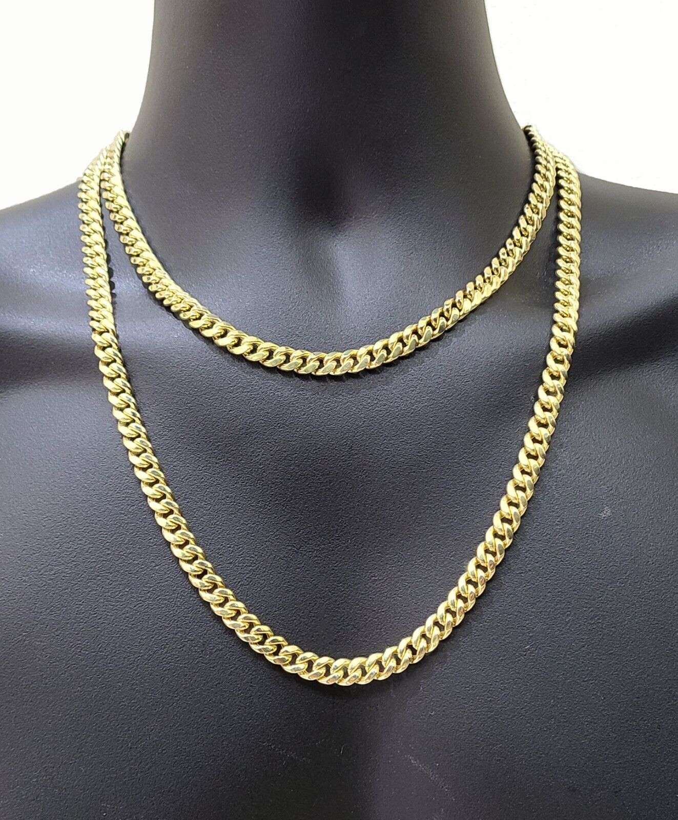 14k Yellow Gold Miami Cuban Link Chain 8mm 20" Necklace Box Lock REAL - GoldenLinQ