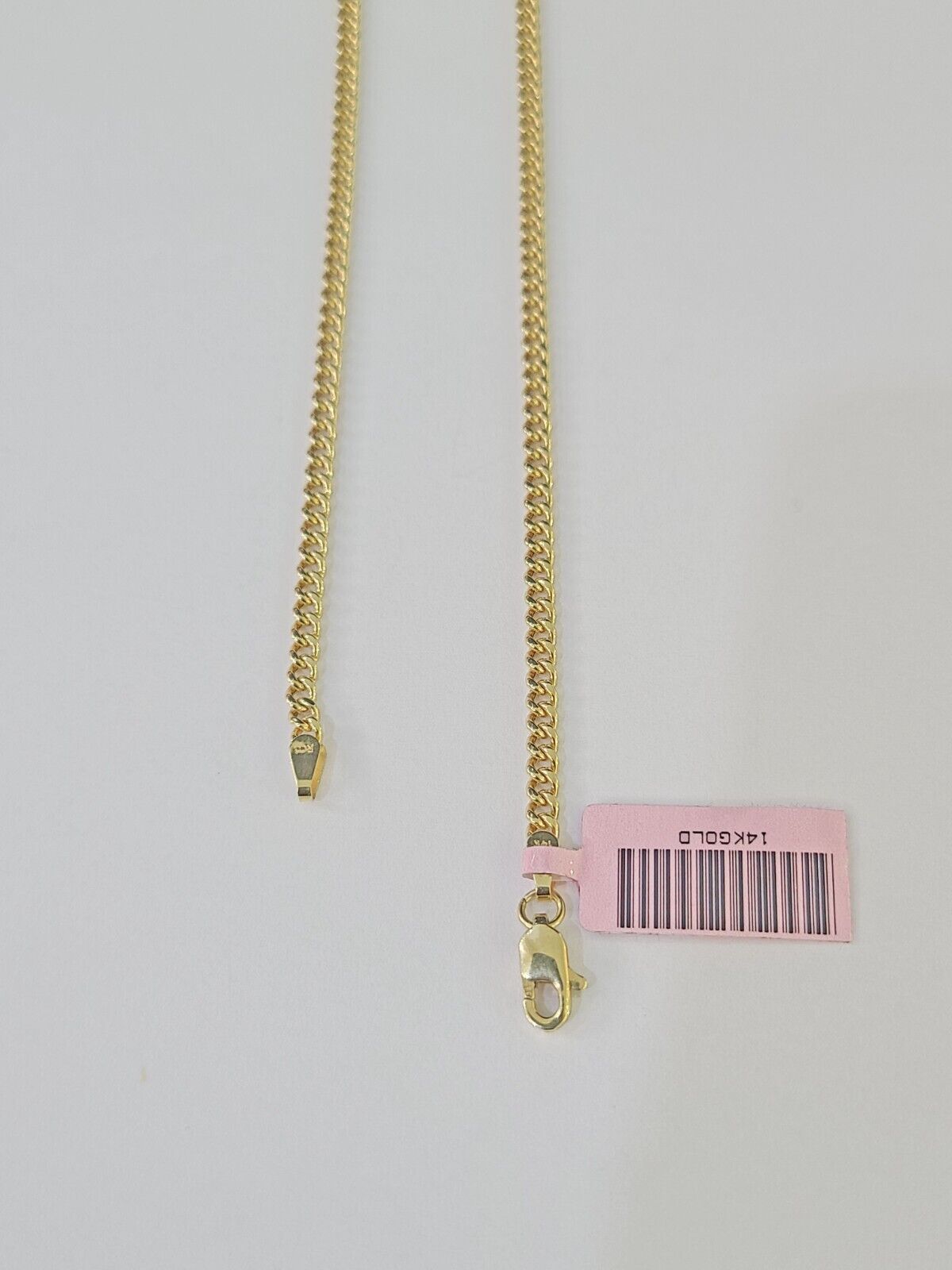 14k Yellow Gold Miami Cuban Link Chain Necklace 3mm 18 - 26 Inches Real - GoldenlinQ