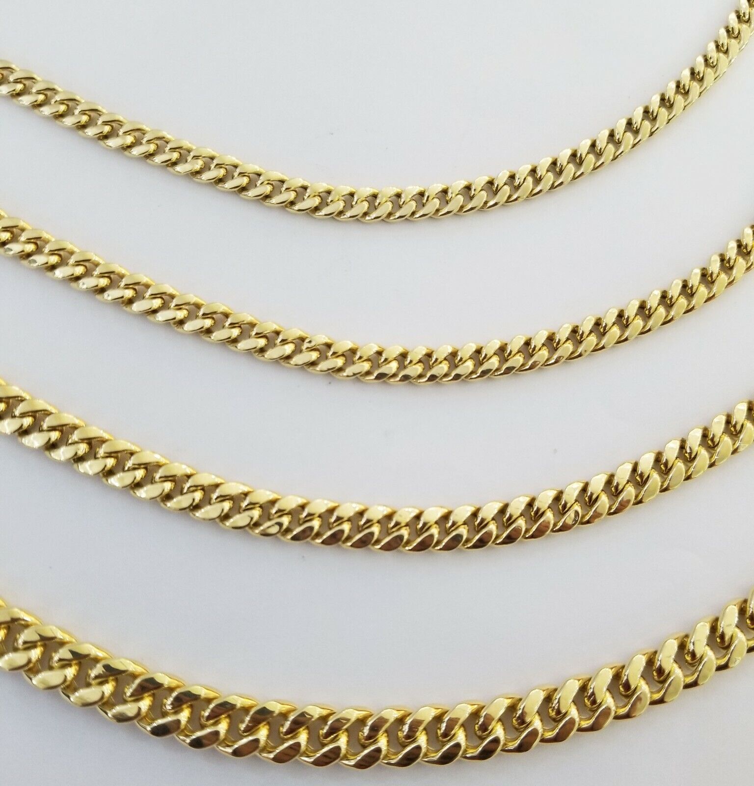 14K Yellow Gold Miami Cuban Link Necklace 9mm box clasp 24" - GoldenlinQ