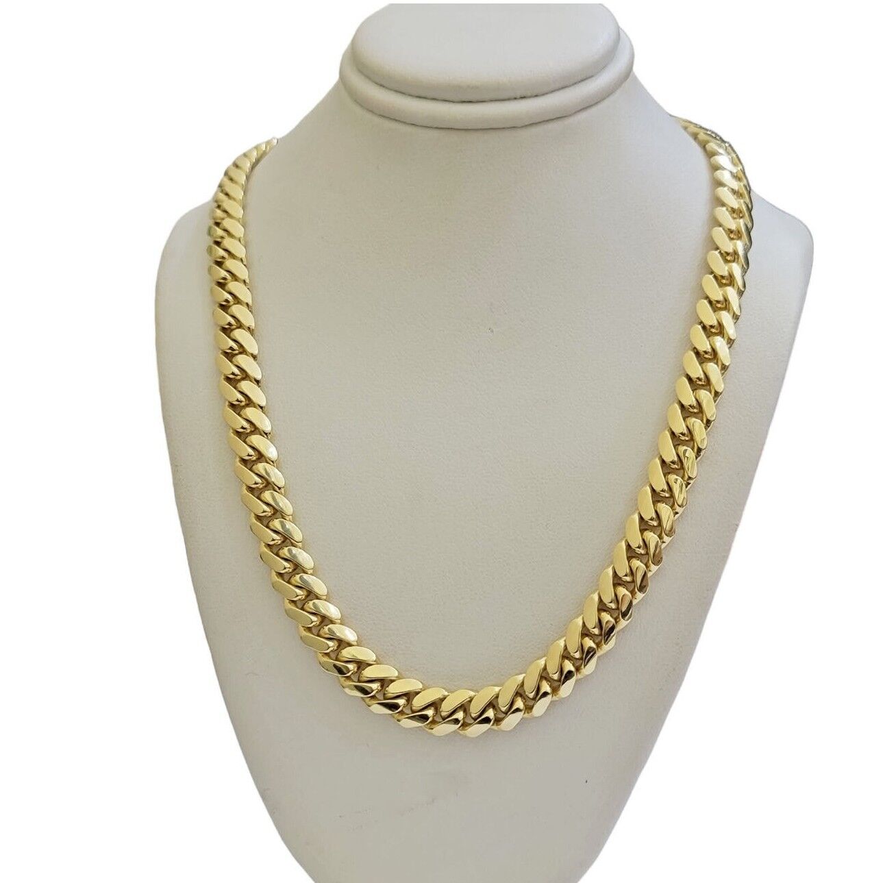 14k Yellow Gold Necklace 8mm Miami Cuban Link Chain 20 - 32 Inch REAL 14kt SOLID - GoldenLinQ