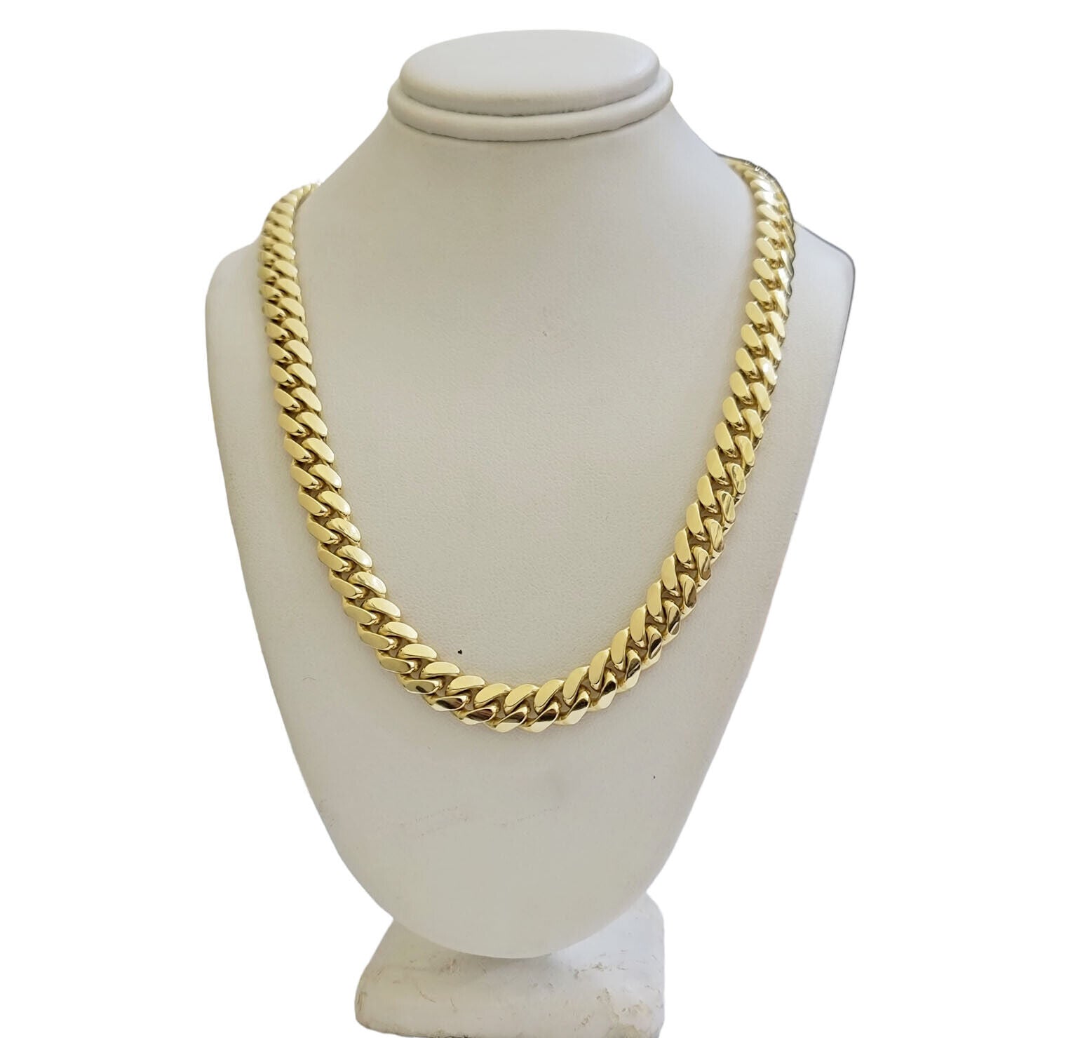 14k Yellow Gold Necklace 8mm Miami Cuban Link Chain 20 - 32 Inch REAL 14kt SOLID - GoldenLinQ