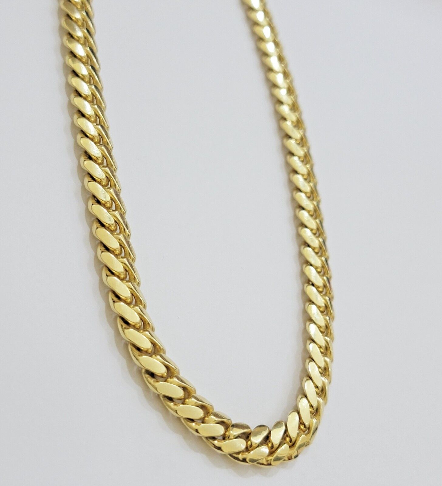 14k Yellow Gold Necklace 8mm Miami Cuban Link Chain 20 - 32 Inch REAL 14kt SOLID - GoldenLinQ
