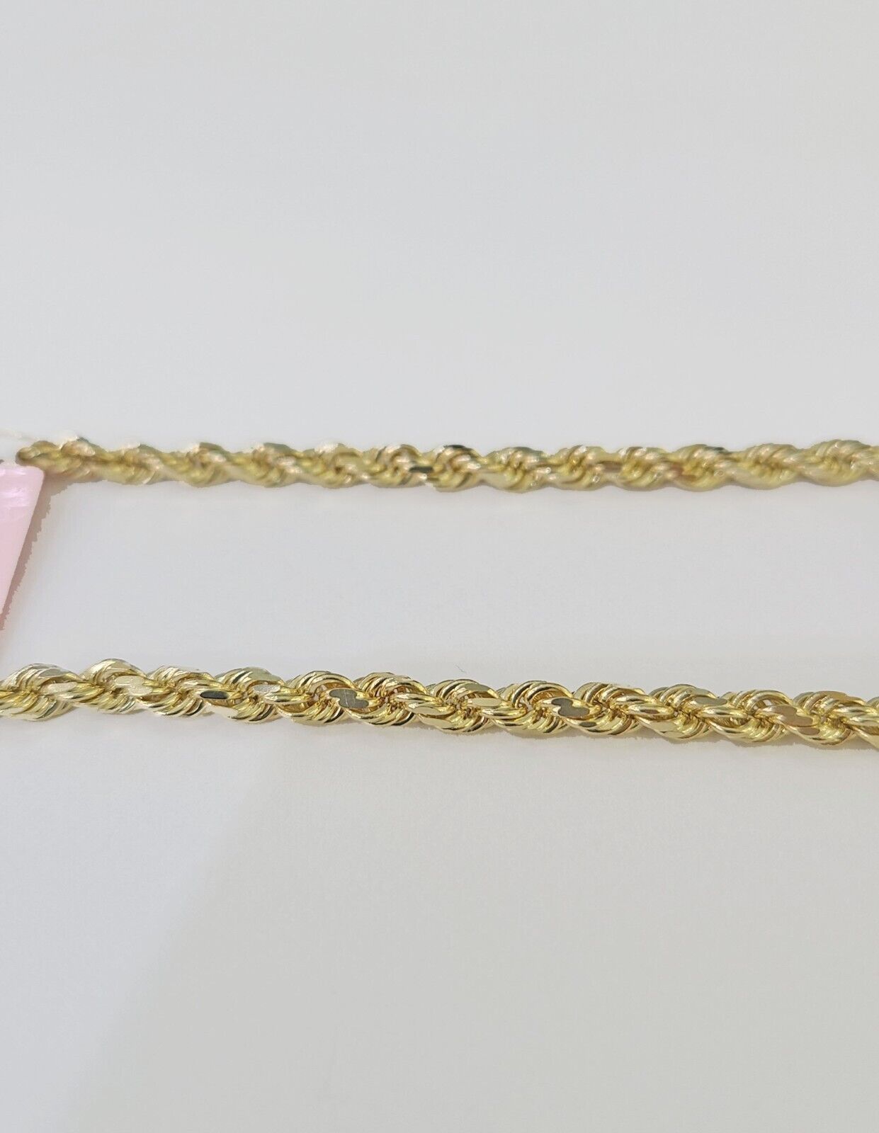 14K Yellow Gold Rope Bracelet Solid 7" 7.5" 8" 3mm Diamond Cut - GoldenlinQ