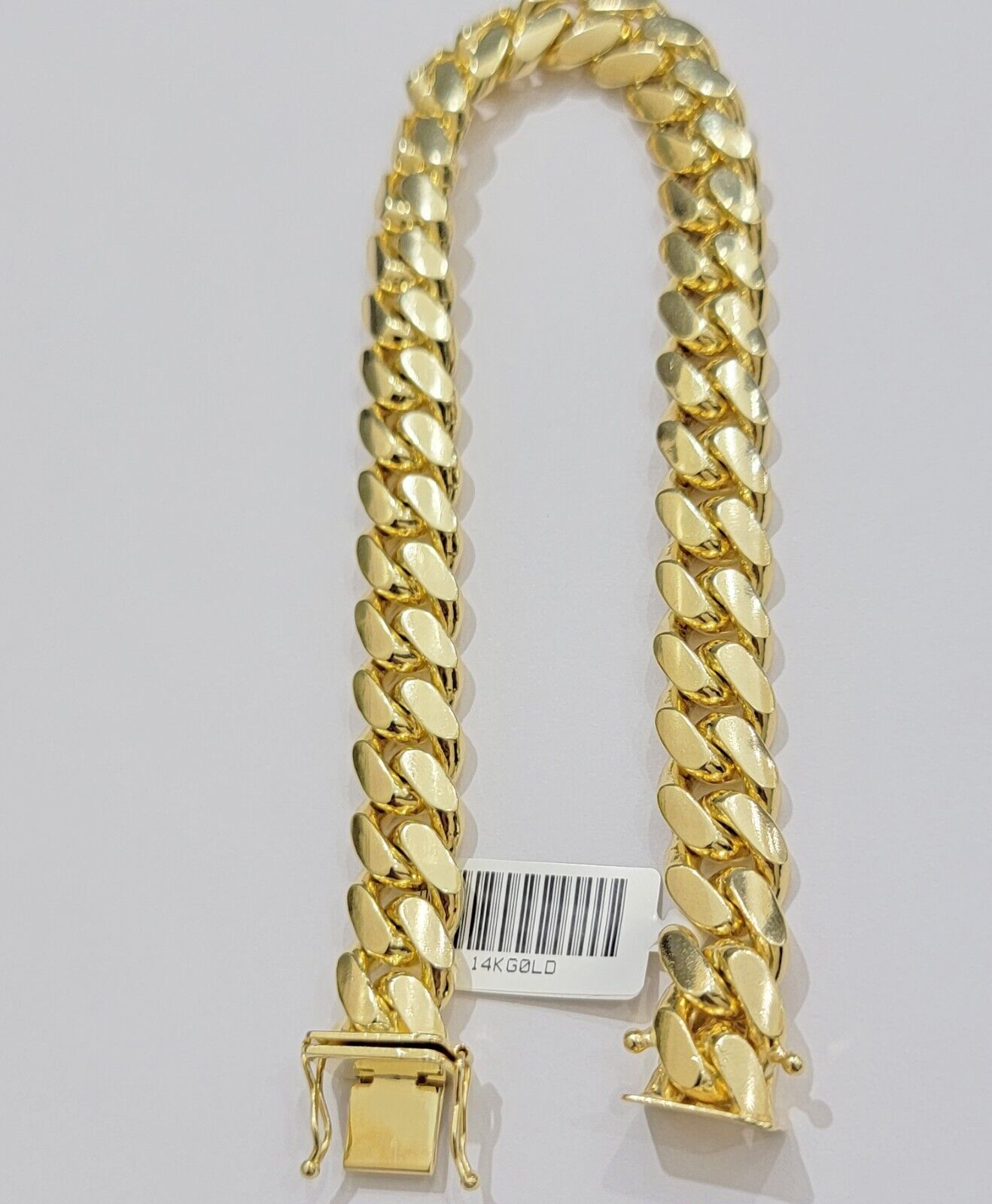 14k Yellow Gold Solid 10mm Bracelet Miami cuban Link 8" For Mens Real 14kt Heavy - GoldenLinQ
