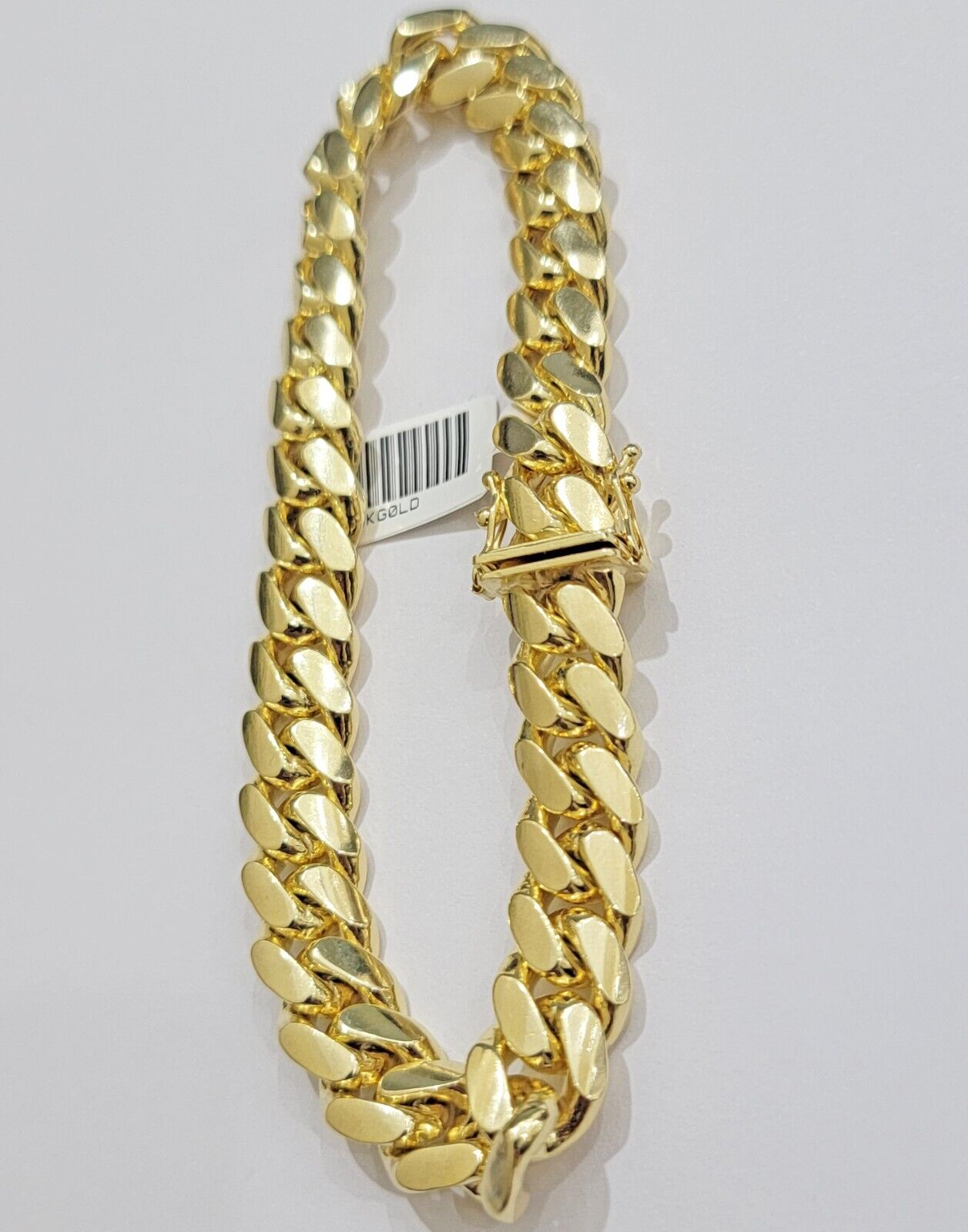 14k Yellow Gold Solid 10mm Bracelet Miami cuban Link 9" For Mens Real 14kt Heavy - GoldenLinQ