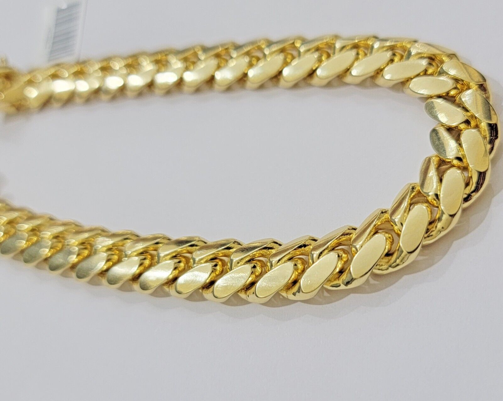 14k Yellow Gold Solid 10mm Bracelet Miami cuban Link 9" For Mens Real 14kt Heavy - GoldenLinQ