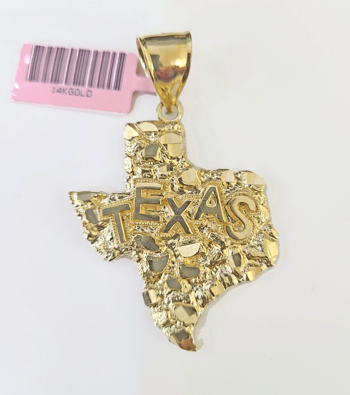 14k Yellow Gold Texas Map Charm / Pendant Real 14k Gold State Maps - GoldenlinQ