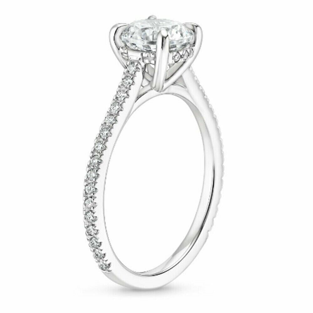 1.75 CT Diamond Solitaire 14k Gold Engagement Wedding Ladies Ring lab - created - GoldenlinQ