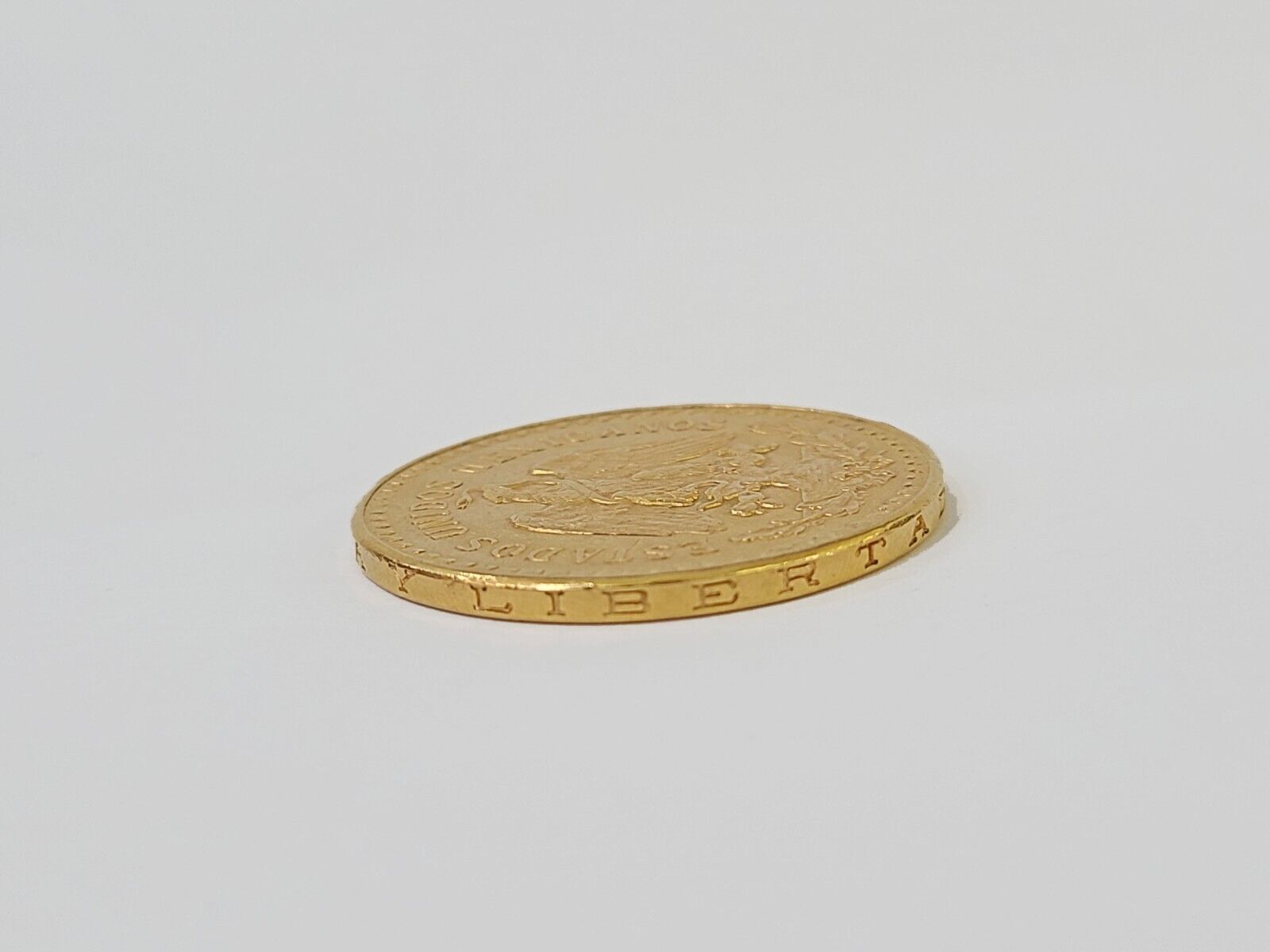 22k Centenario Coin Copy in Solid Yellow Gold 50 Pesos 1947 Mexico/Mexican Coin - GoldenlinQ