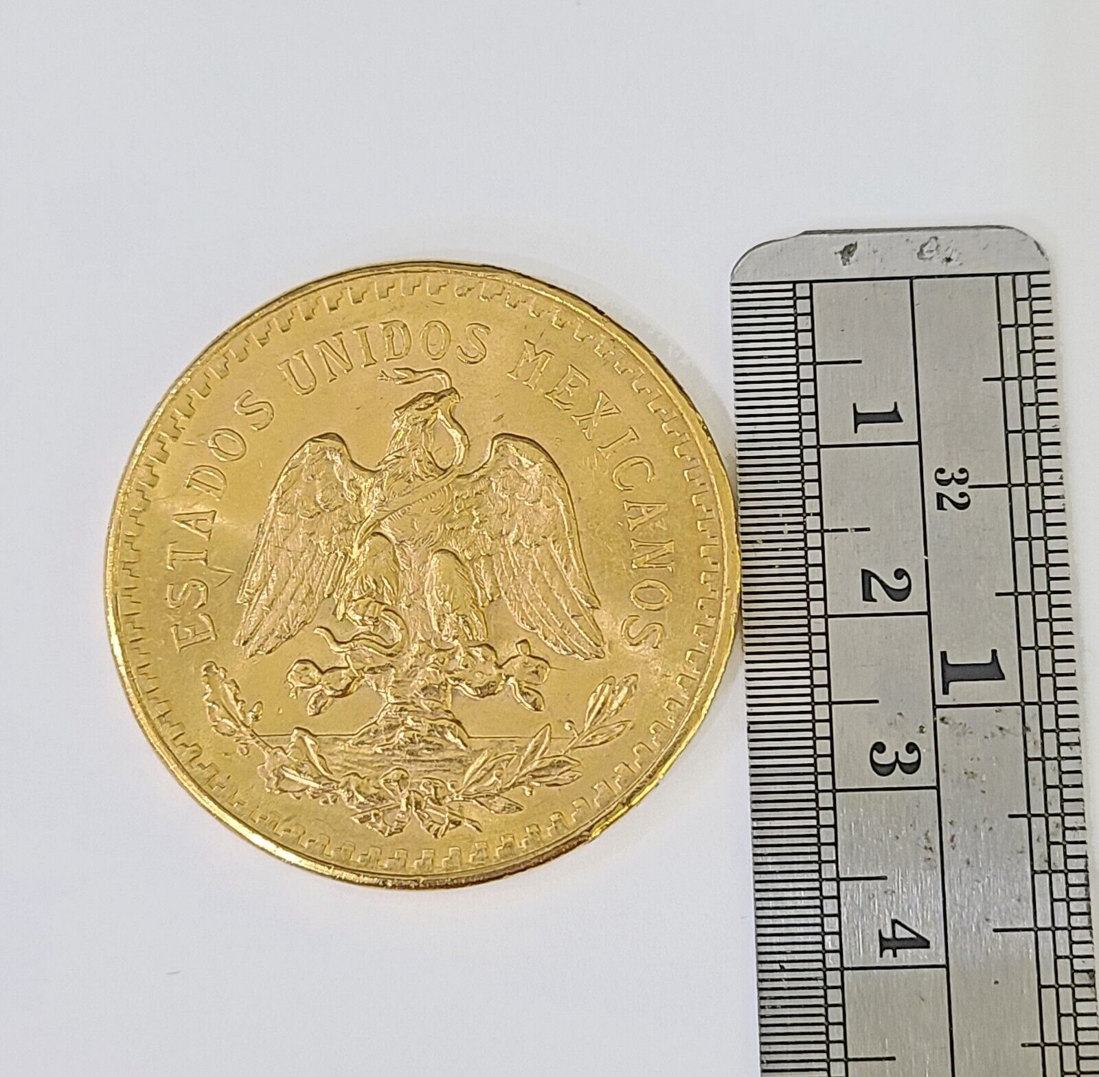 22k Centenario Coin Copy in Solid Yellow Gold 50 Pesos 1947 Mexico/Mexican Coin - GoldenlinQ