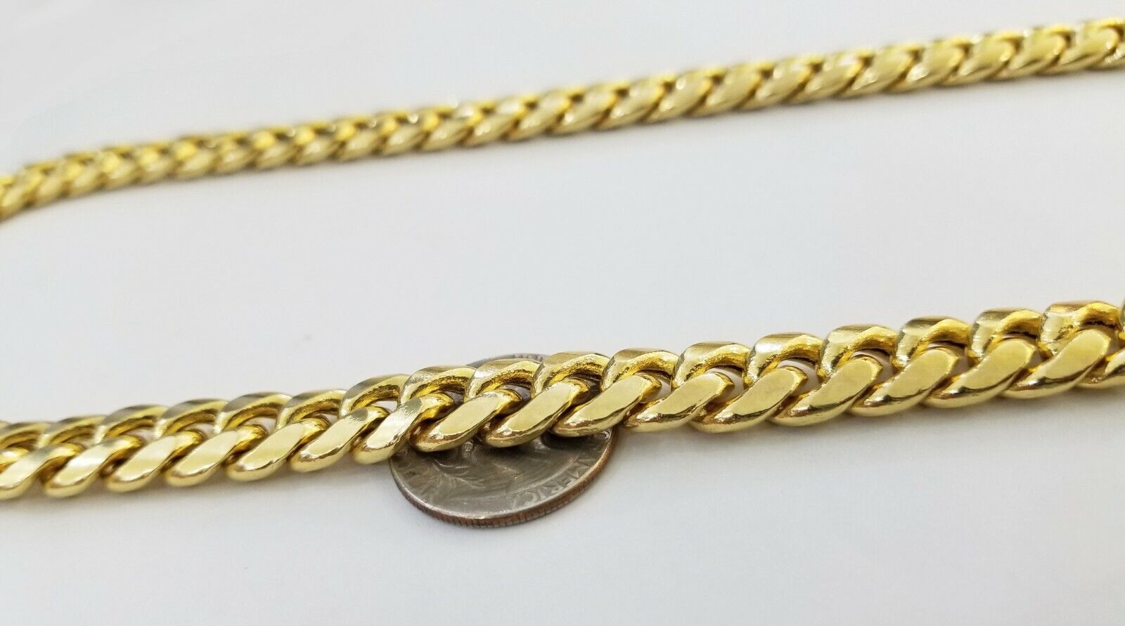 26" inch Real 14K Yellow Gold miami cuban chain 11mm Necklace Lobster lock 14kt