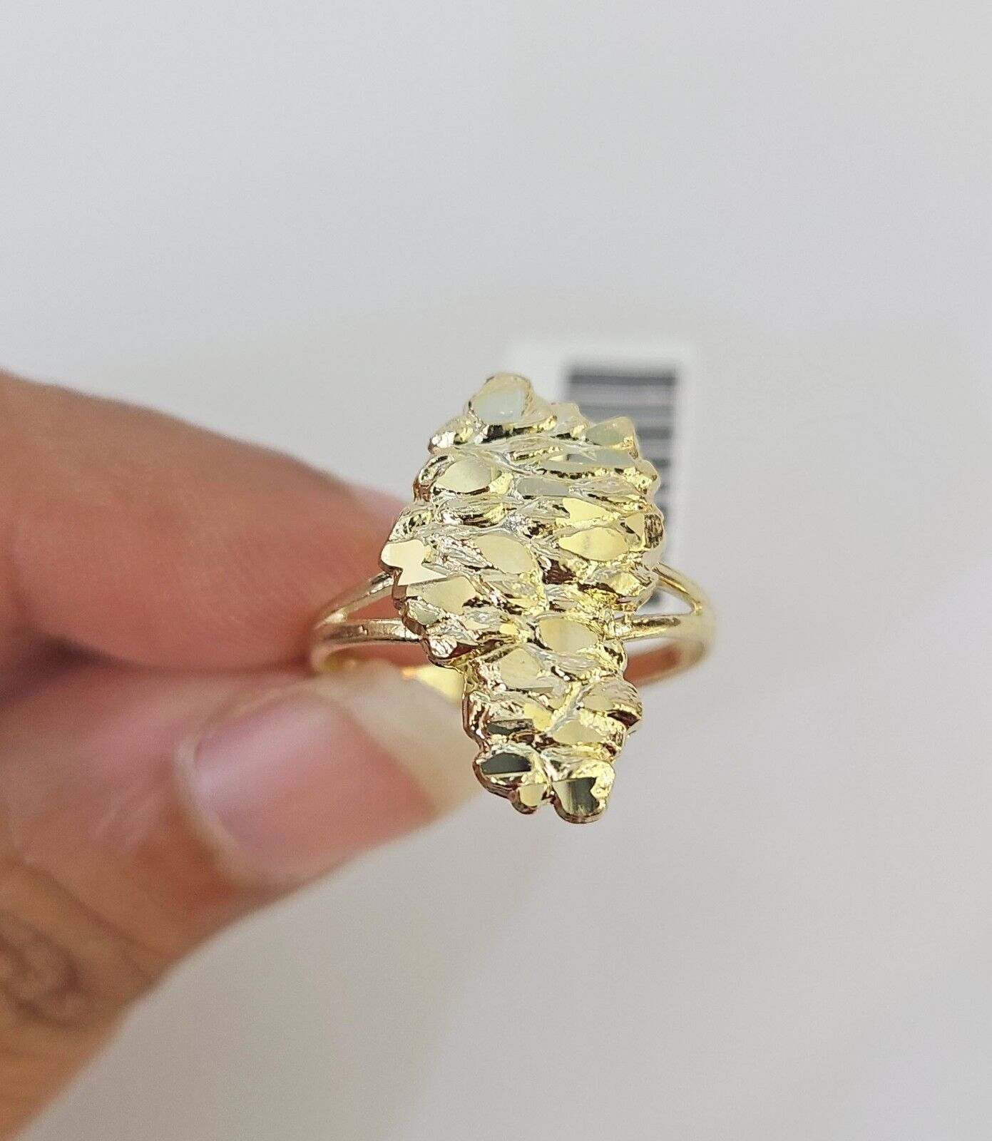 Real 10k Nugget Ring Yellow Gold Casual Ring 10kt Genuine All Sizes