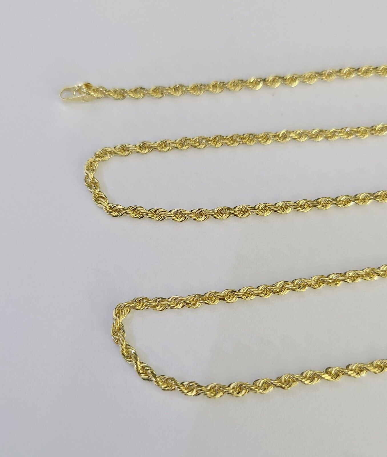 14k Solid Rope Chain Necklace 2.5mm 16"-24" Inch Yellow Gold Men Women 14Kt