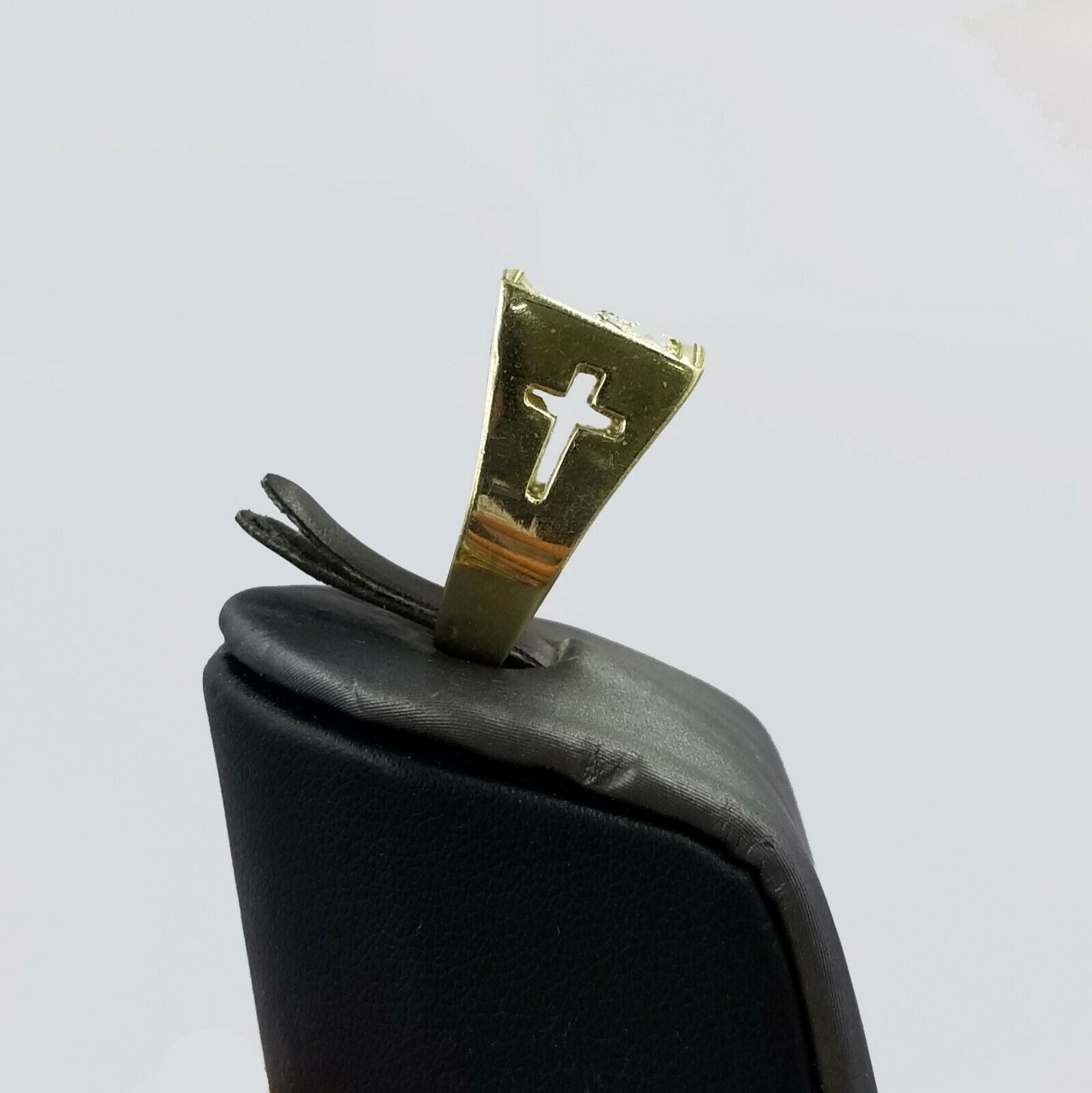 REAL 10k Yellow Gold Last Supper Ring Cross Design Men's Ring, All Sizes