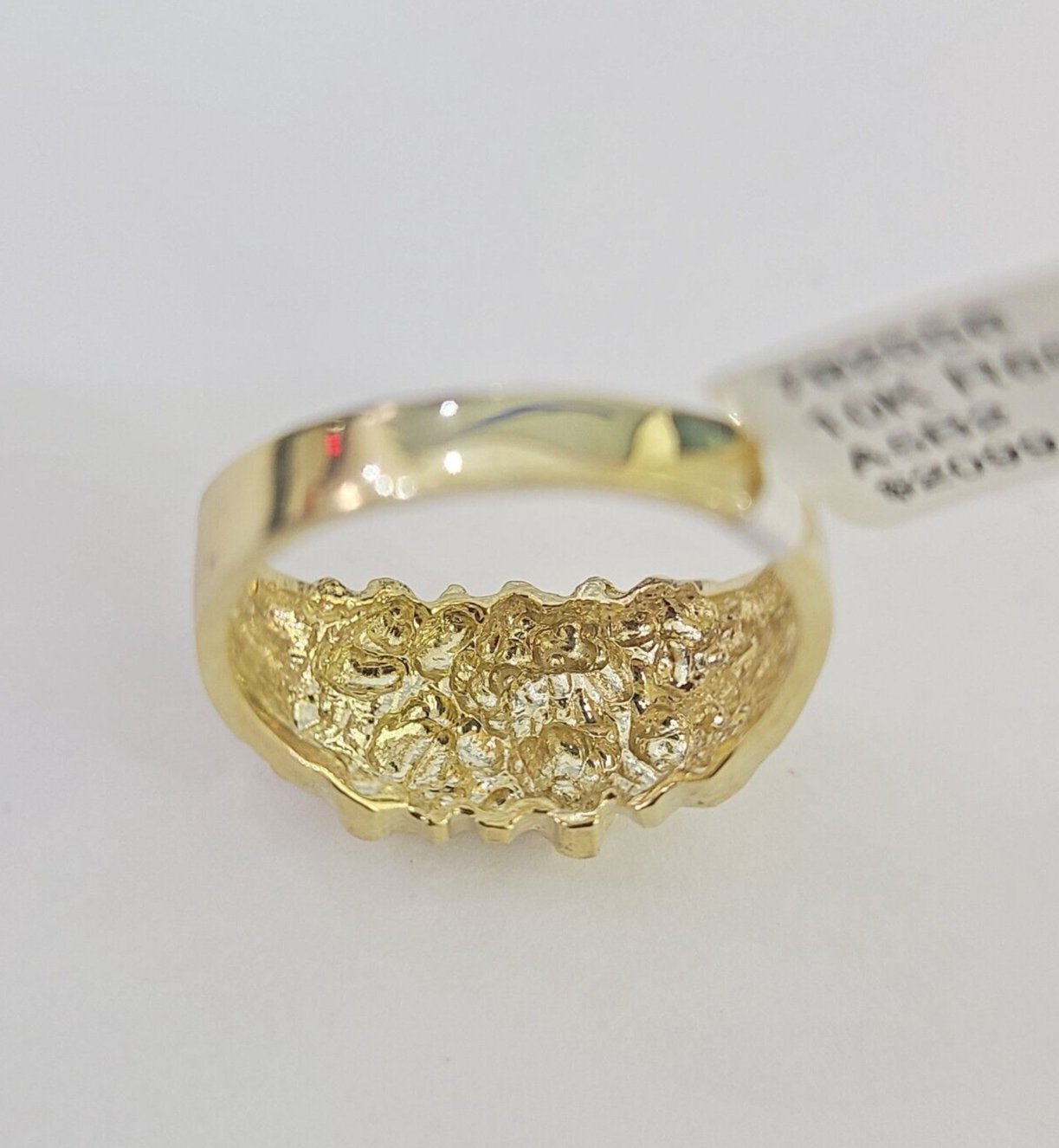 Real 10k Nugget Ring Yellow Gold Casual Ring 10kt Genuine All Sizes