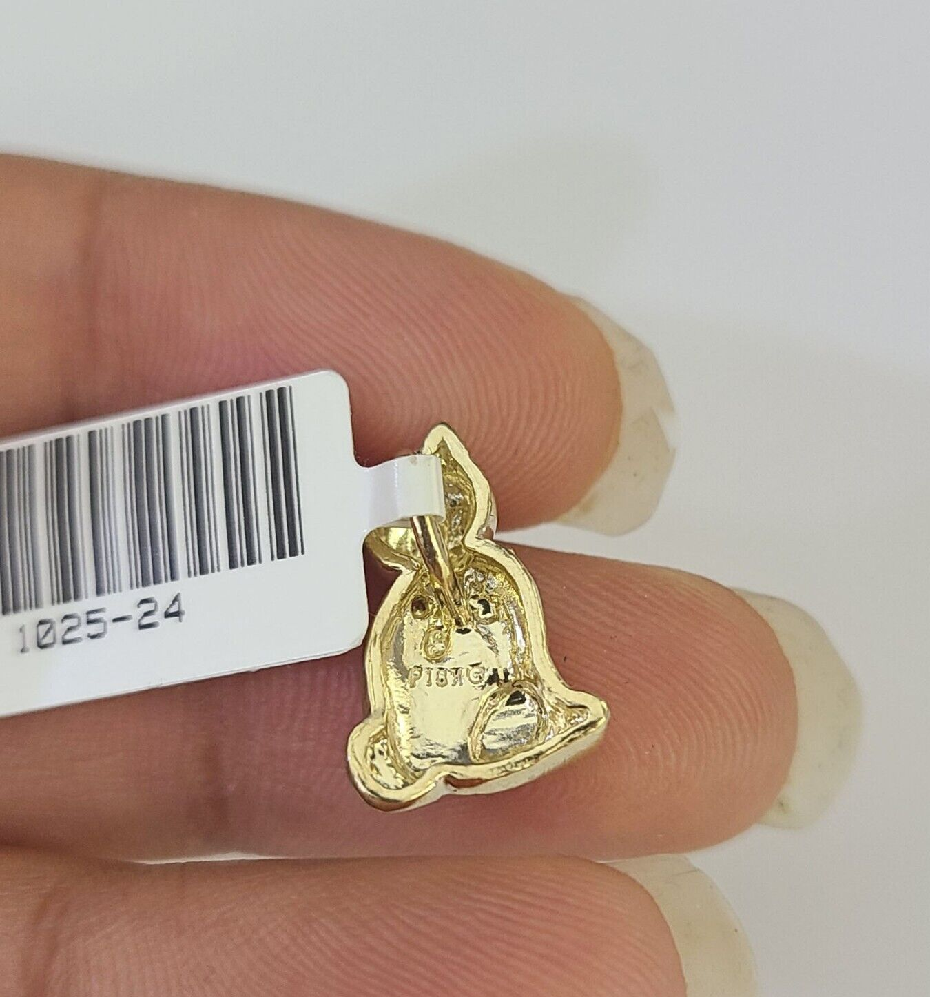 10K Solid Franco Chain Dog Pendant Charm Necklace 16"-22" 1mm Gold Ladies