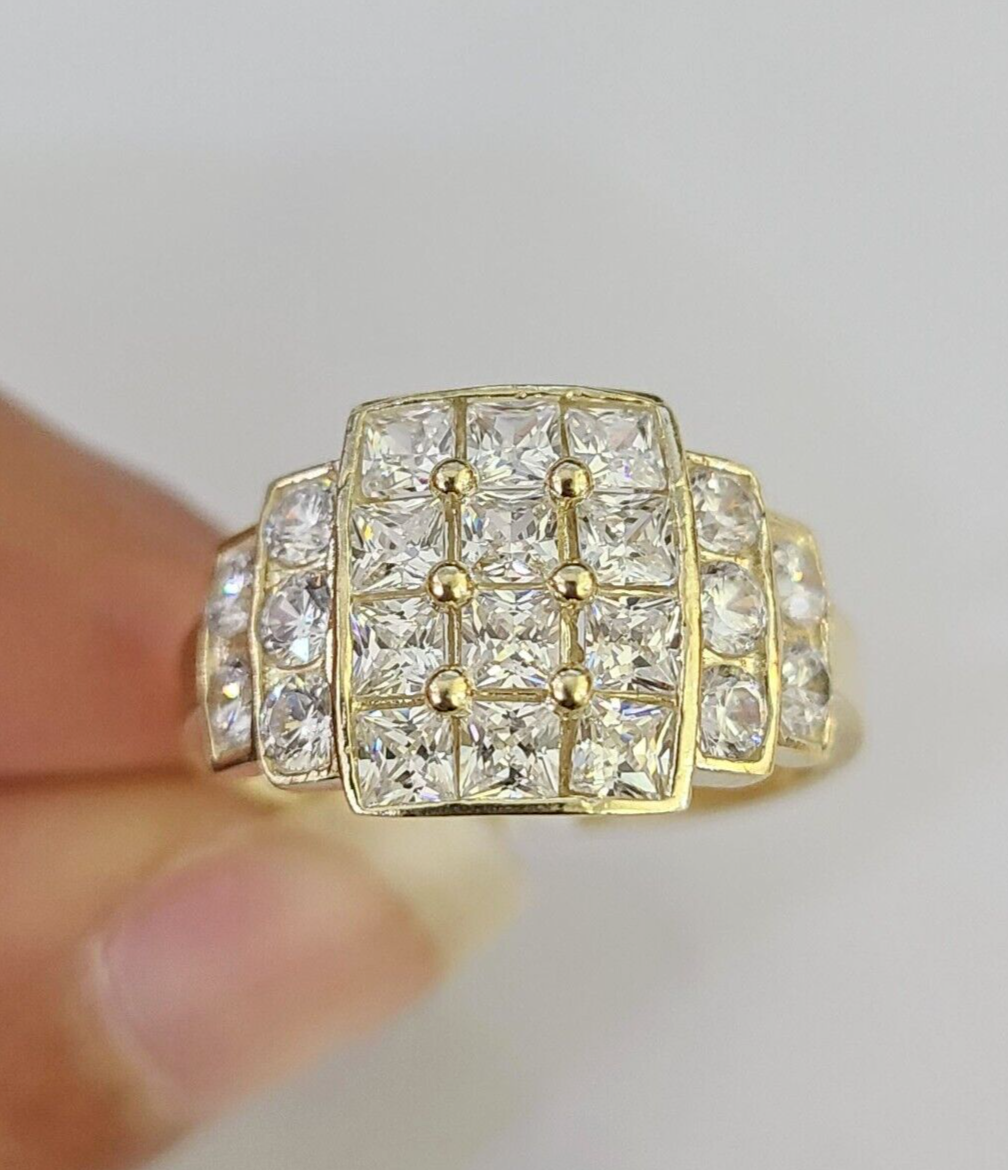 Real 10k Yellow Gold Ring Wedding Engagement Casual 10Kt All Sizes