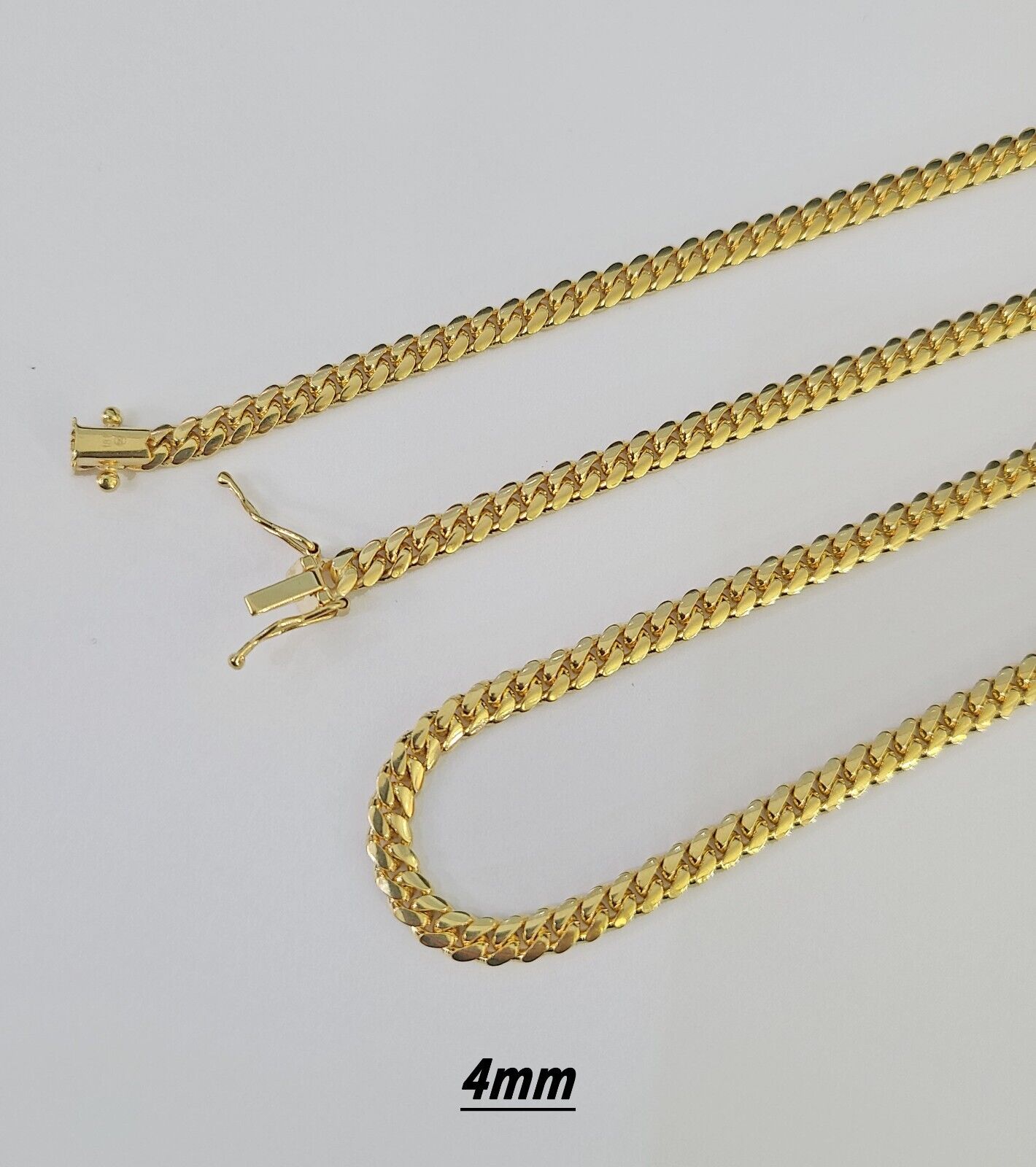 18k Real Solid Miami Cuban Chain 