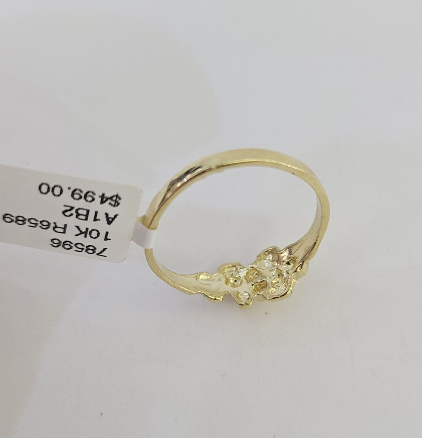 Real 10k Nugget Ring Yellow Gold Casual Ring 10kt Genuine All Sizes