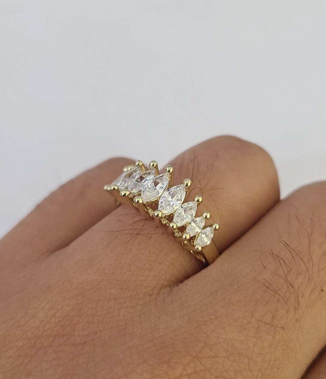 Real 10k Yellow Gold Ring Wedding Engagement Casual 10Kt Genuine All Sizes
