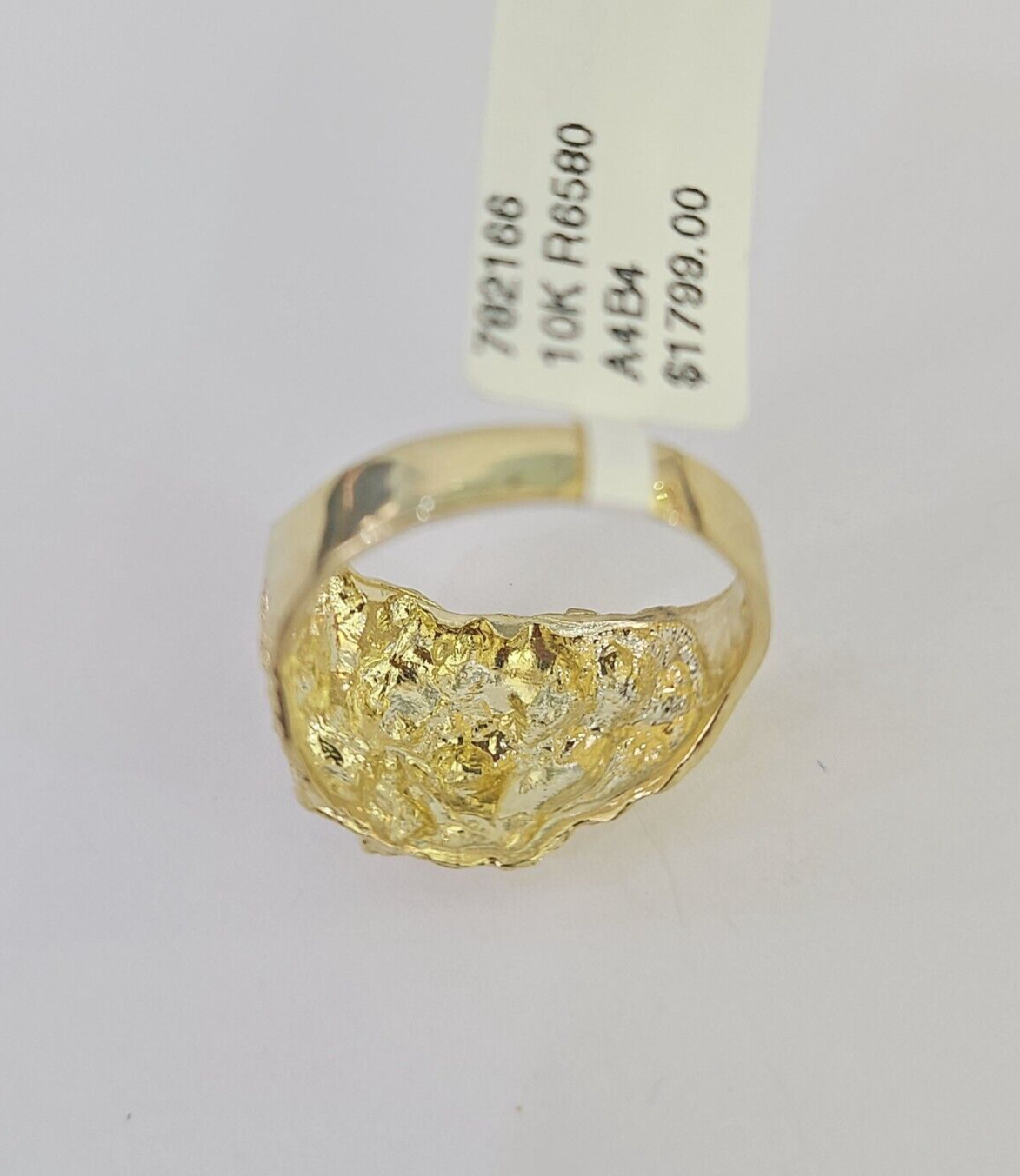 Real 10k Nugget Ring Yellow Gold Casual Ring 10kt Genuine All Sizes