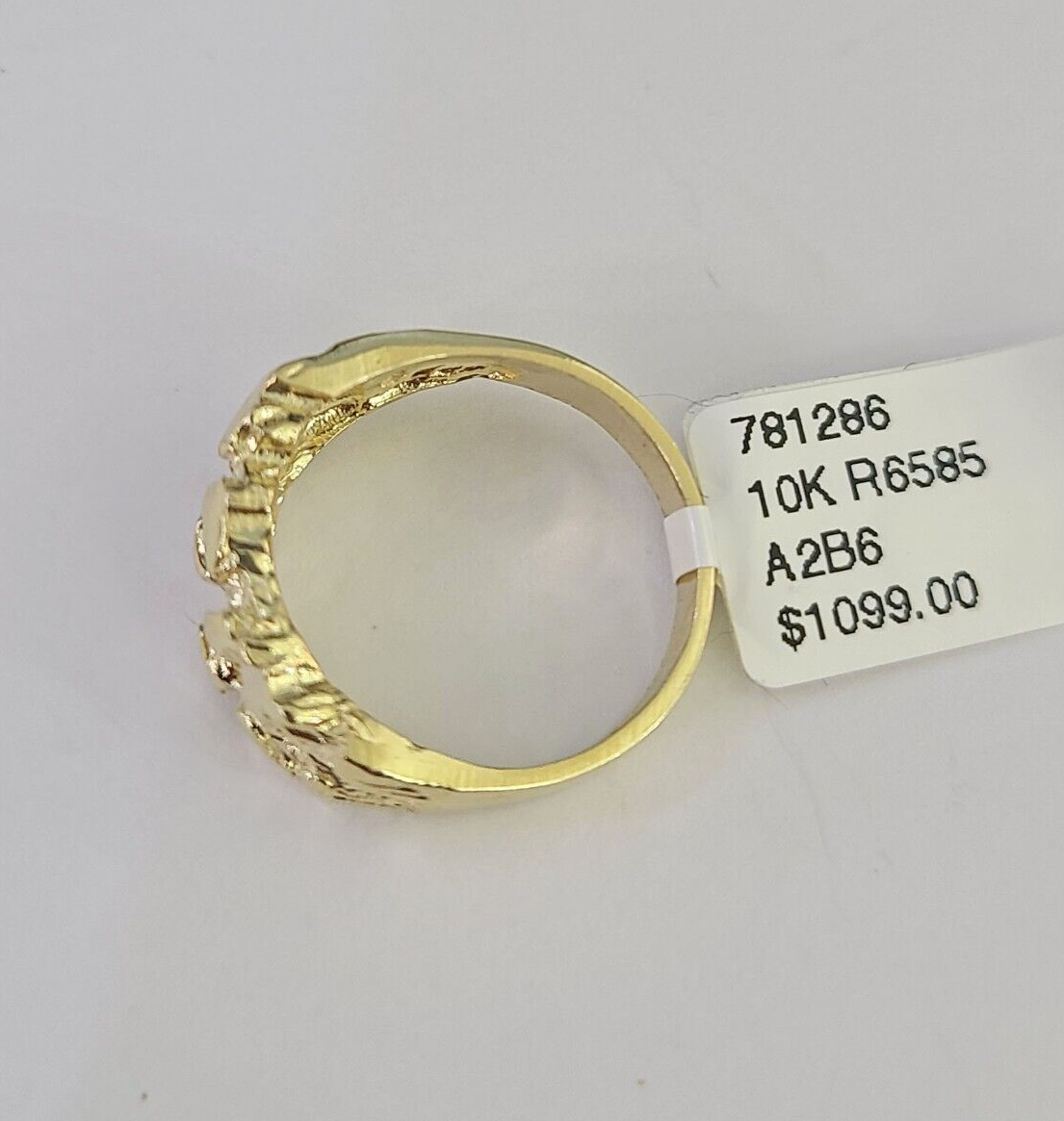 Real 10k Nugget Ring Yellow Gold Casual Ring 10kt Genuine Kids All Sizes