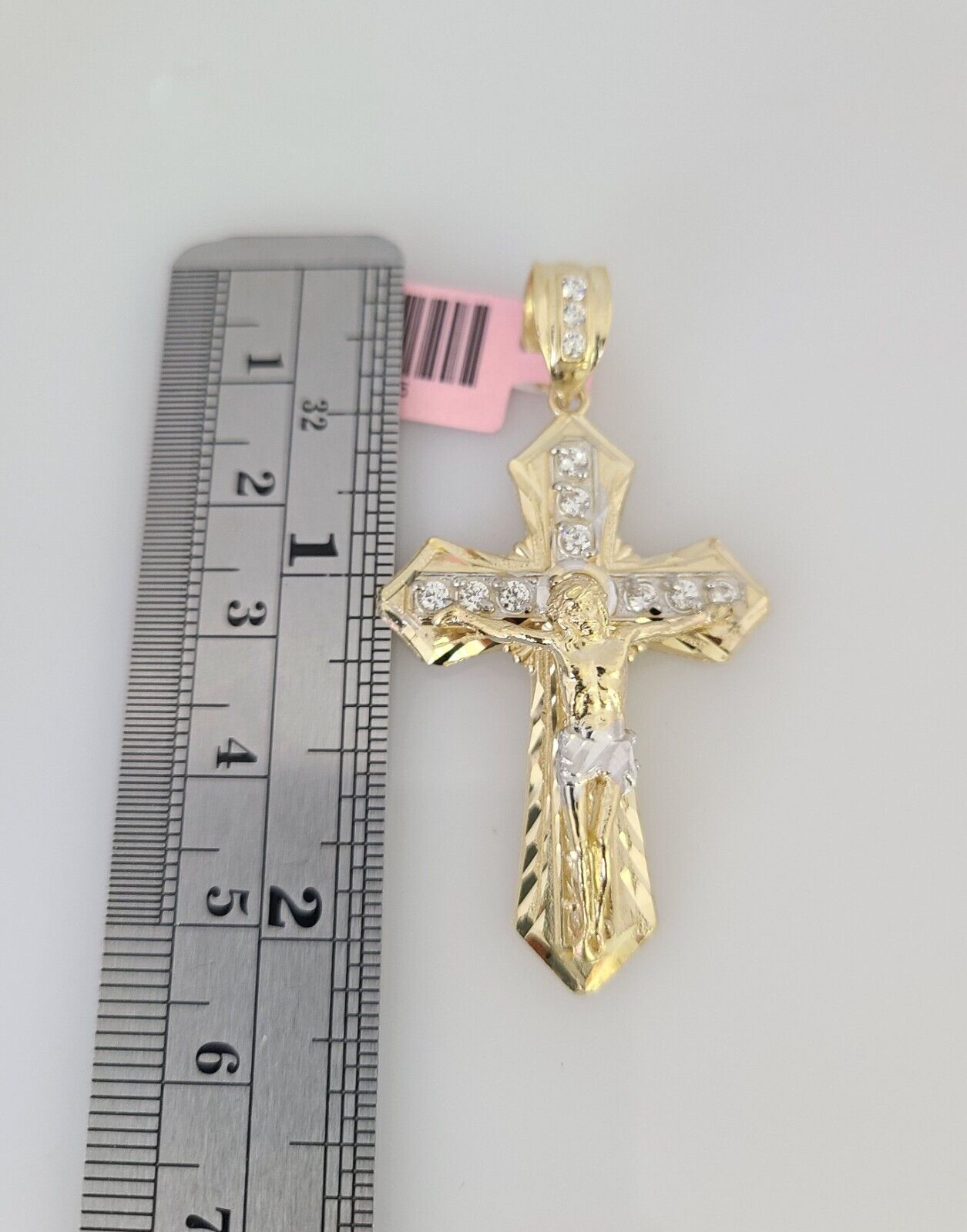 14k Gold Rope Chain Necklace Jesus Cross Charm Pendant Set 18"-28" inch 6mm