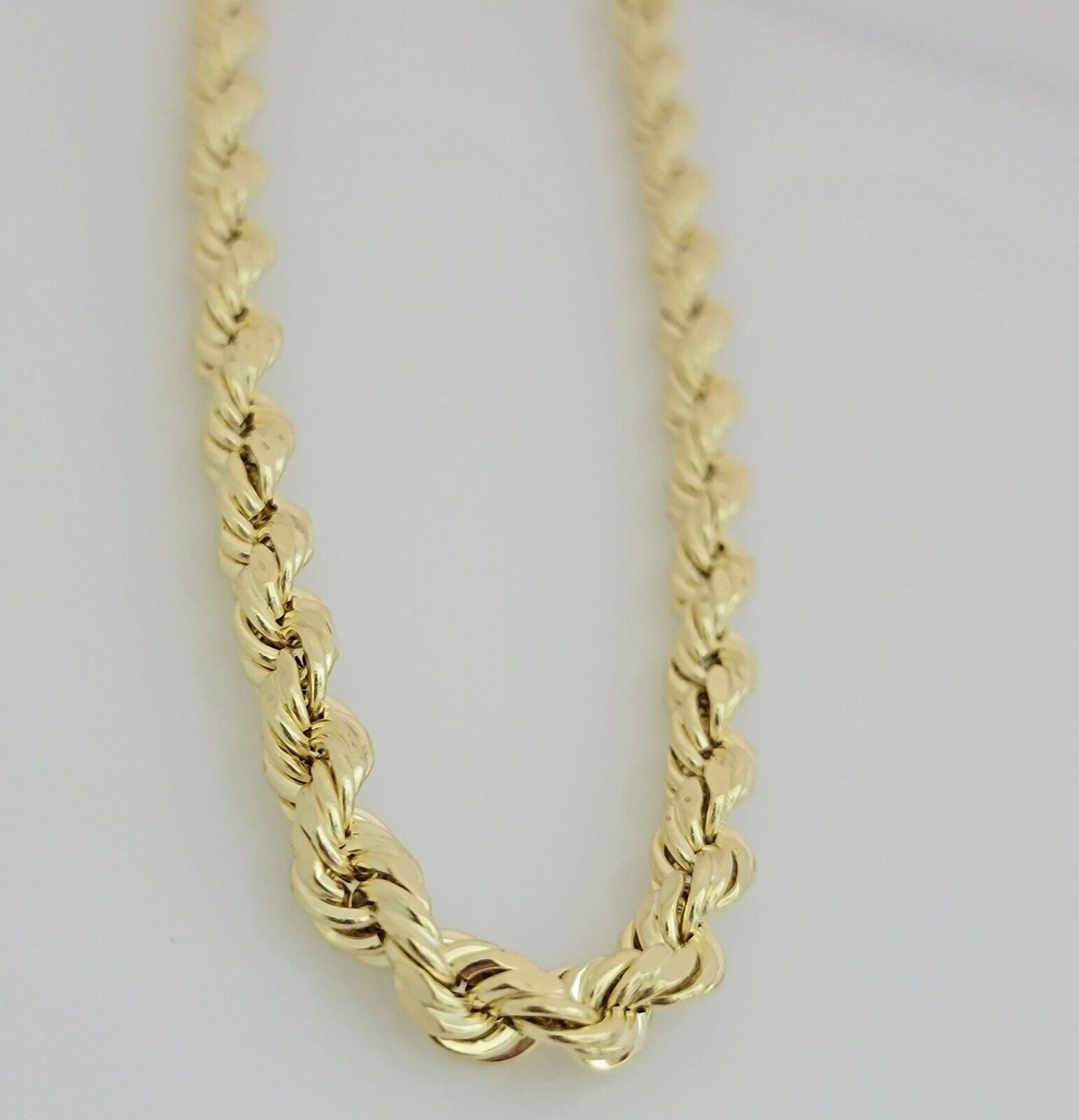 10k Yellow Gold Rope Necklace Chain 7mm 20" 22" 24" 26" 28" 30 Inch REAL 10k Men