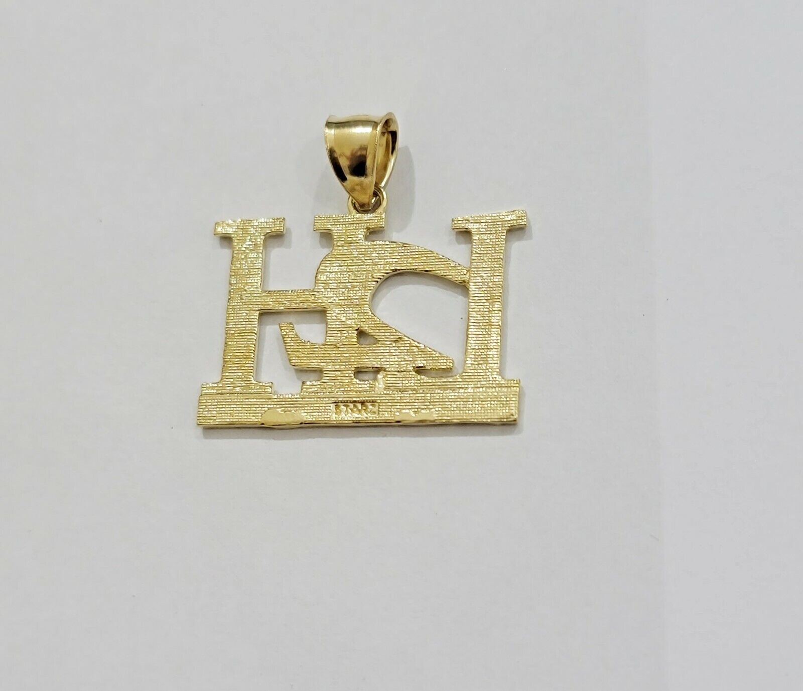 Real 10k Yellow gold charm Pendant LIVE TO HUSTLE 10kt gold
