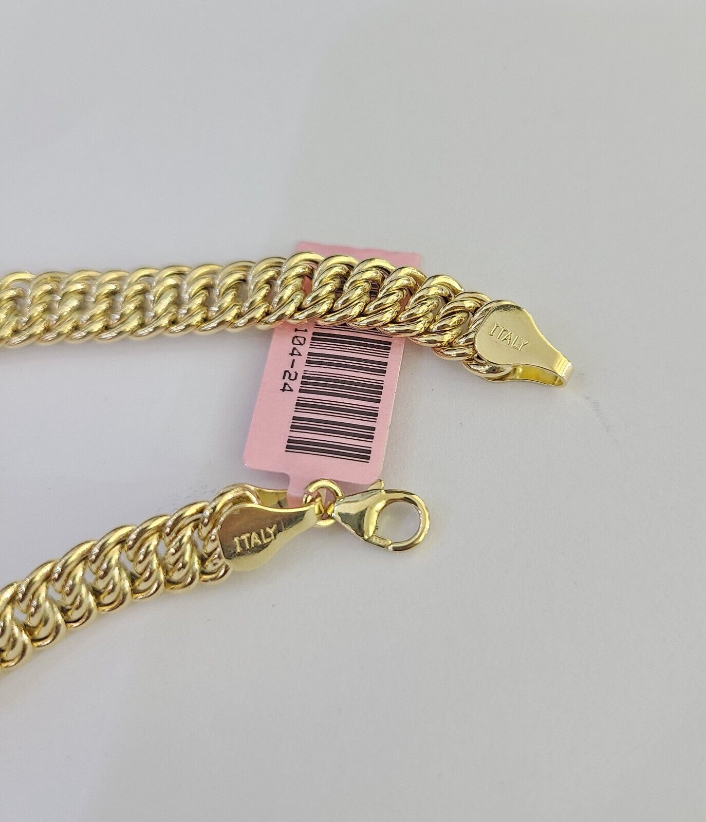 14K Gold Princesa Ring Bracelet 7" 7mm Real Yellow SET Flat Byzantine Link 14Kt All Sizes